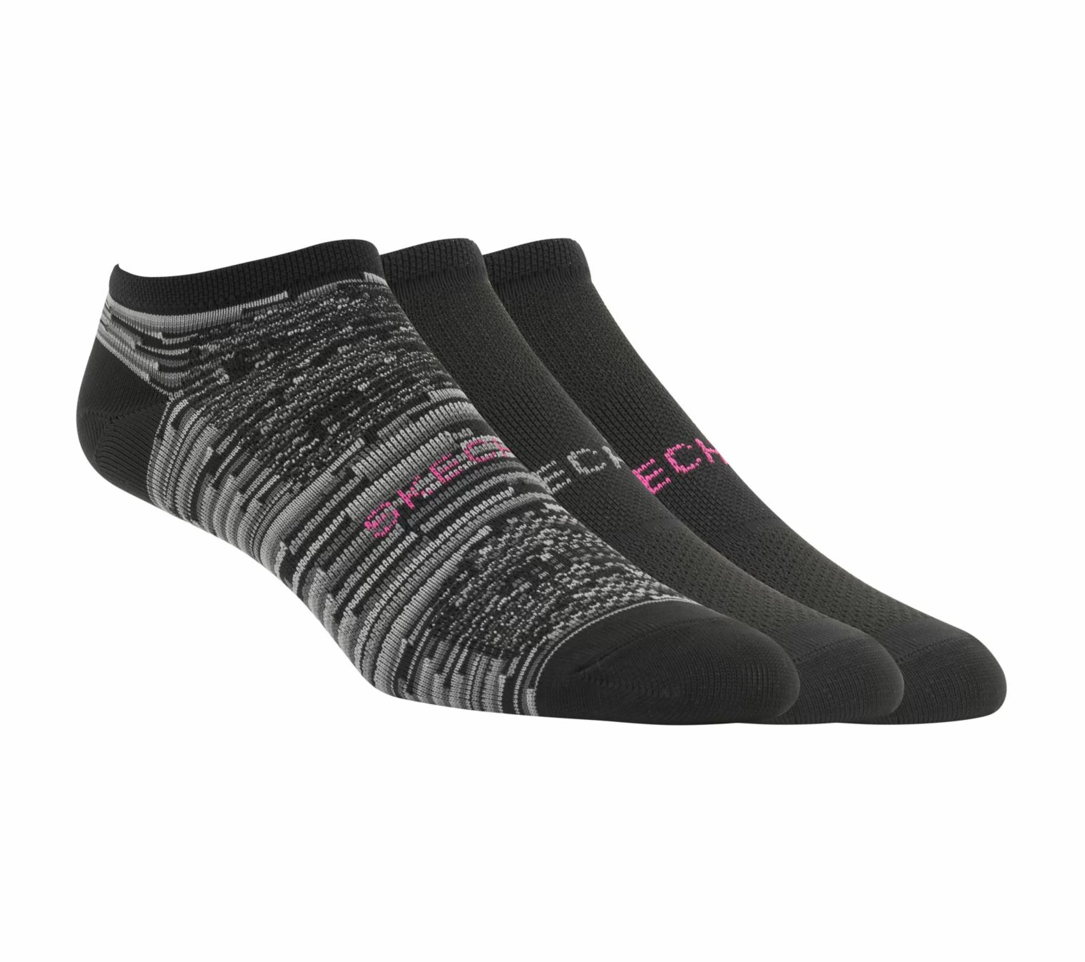 Meias | Acessórios | SKECHERS 3 Pack No Show Microfiber Socks PRETO