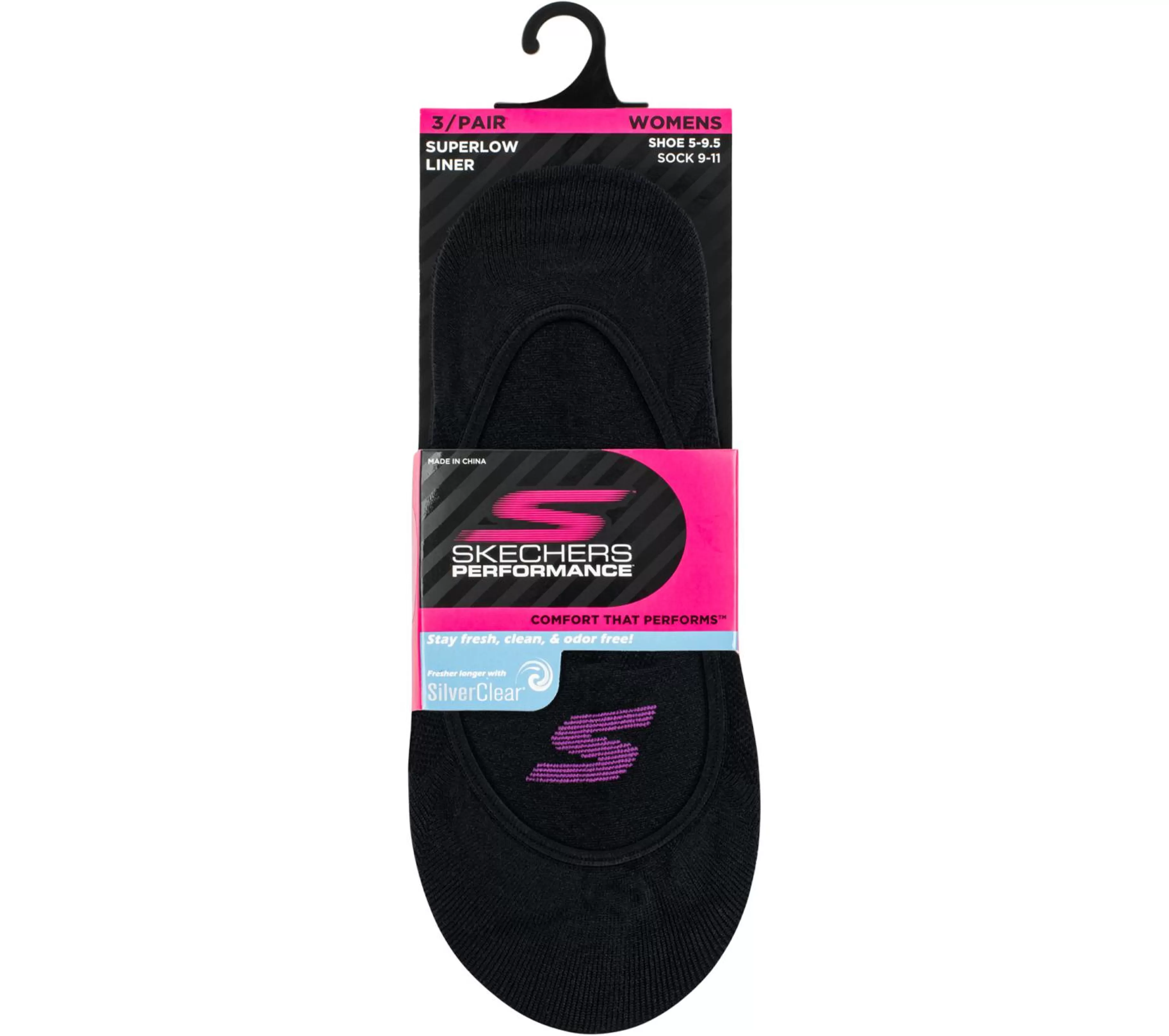 Meias | Acessórios | SKECHERS 3 Pack Sport Mesh No Show Liner Socks PRETO