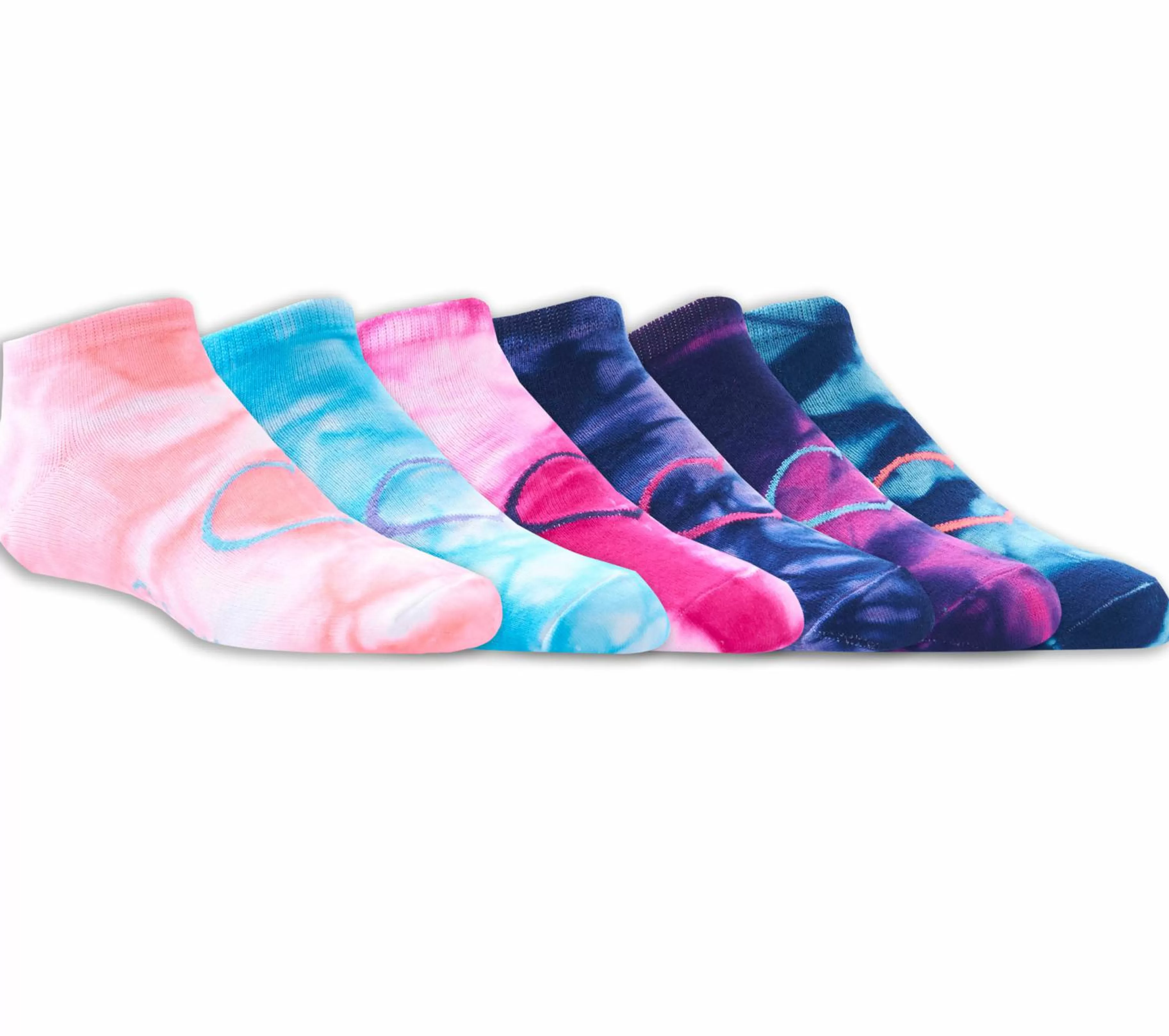 Meias | Meias | SKECHERS 6 Pack Low Cut Tie-Dye Socks MULTICOR