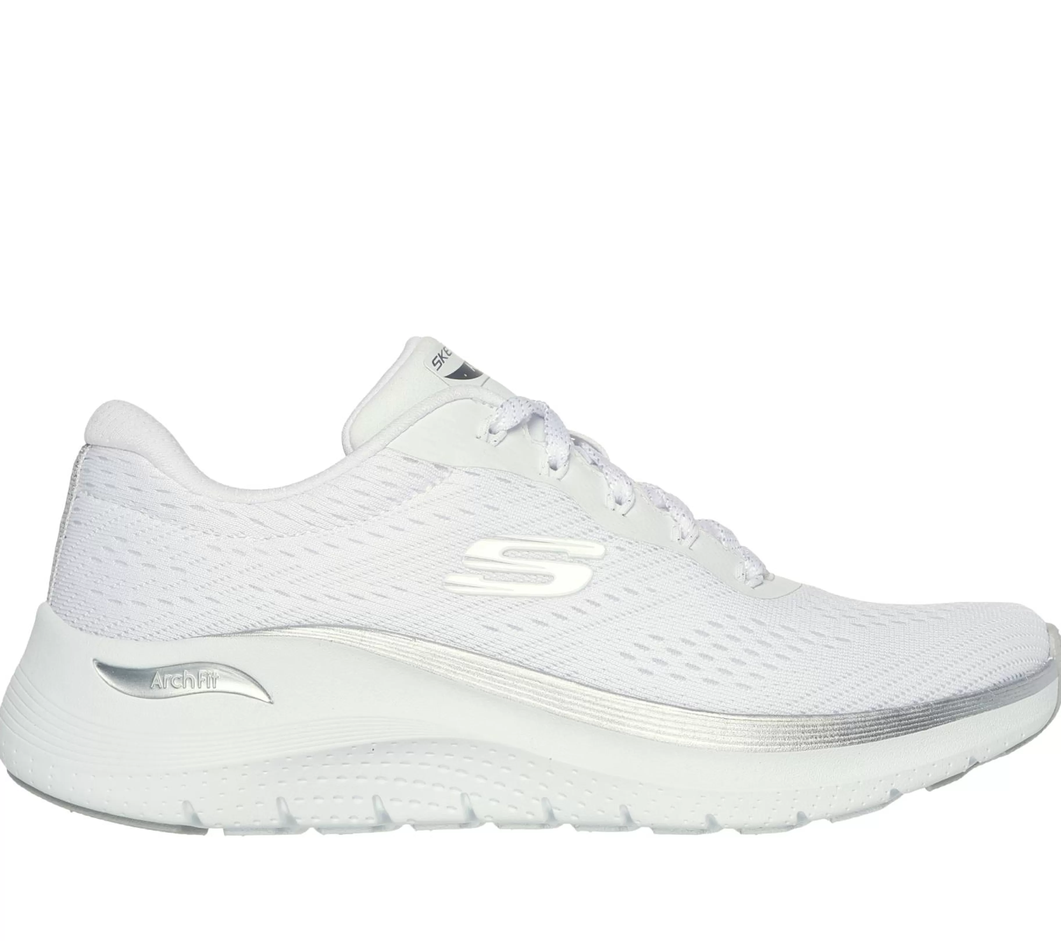 Com Atacadores | Sapatilhas | SKECHERS Arch Fit 2.0 - Glow The Distance BRANCO / PRATEADO