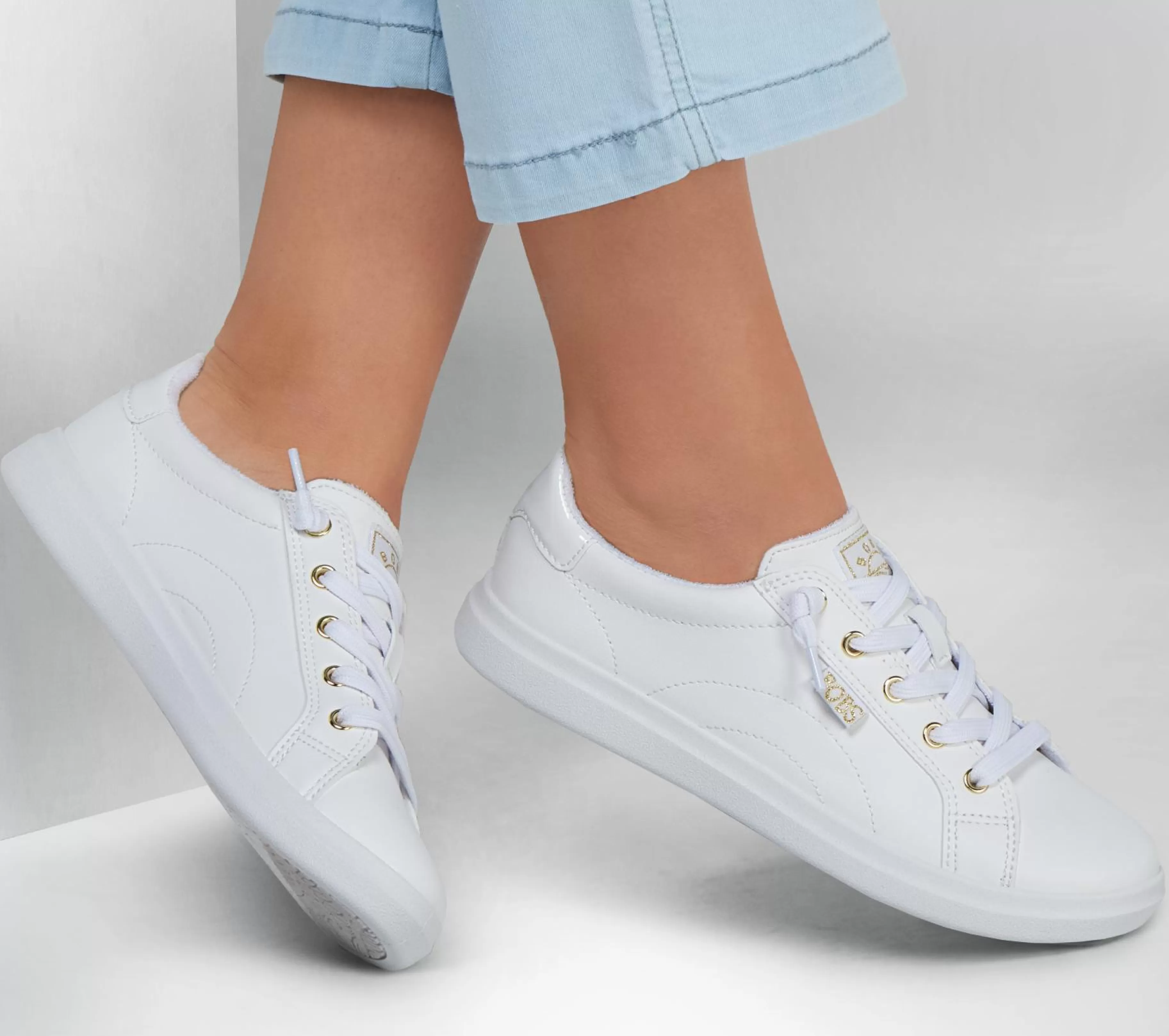 Com Atacadores | Calçado Sem Atacadores | SKECHERS BOBS D'Vine - Instant Delight Estilo #:114456WHT Selecione um cor<!-- Select Label -->LarguraMédio