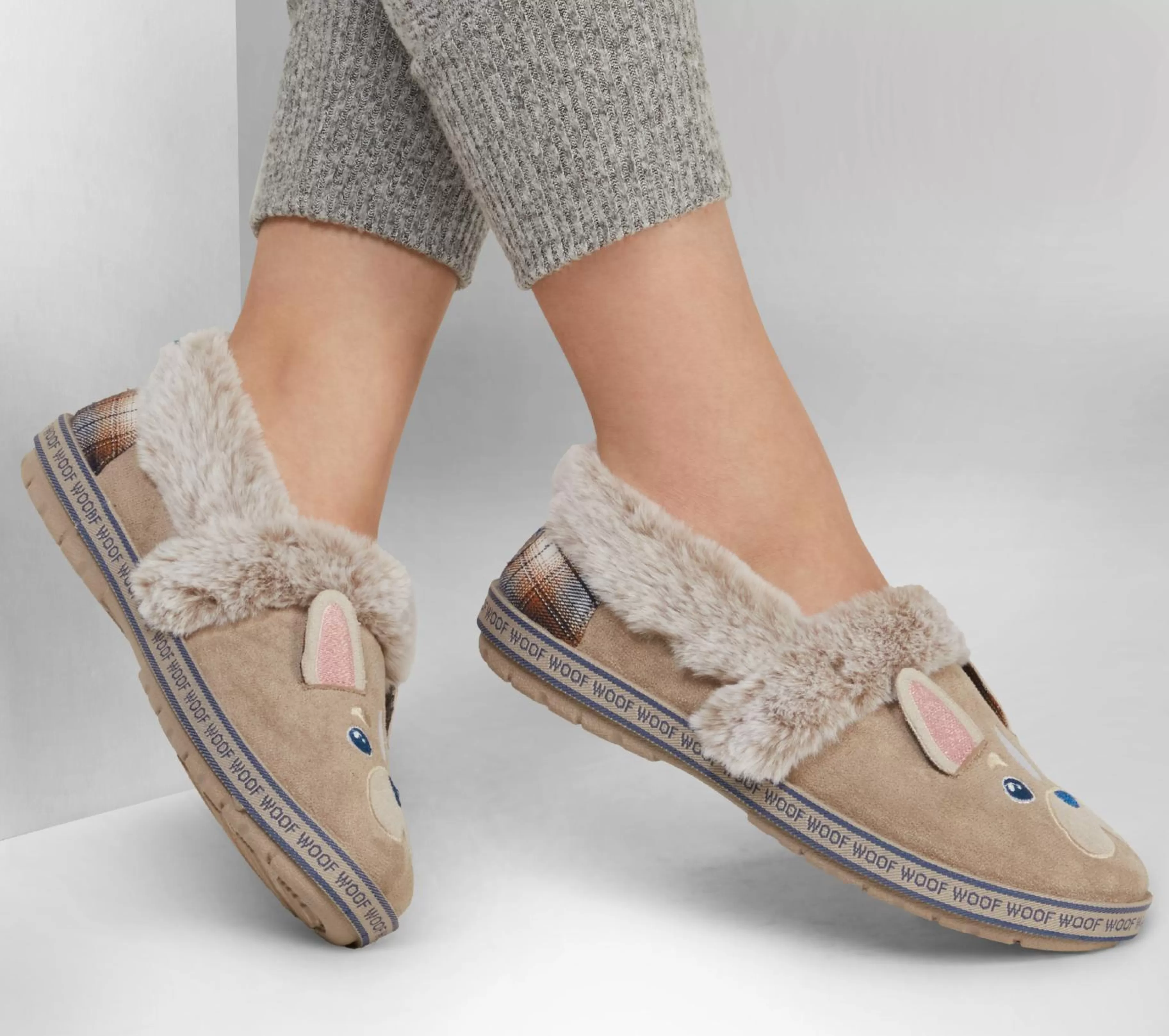 Calçado Sem Atacadores | Slippers | SKECHERS BOBS Too Cozy - Dog-Attitude TAUPE