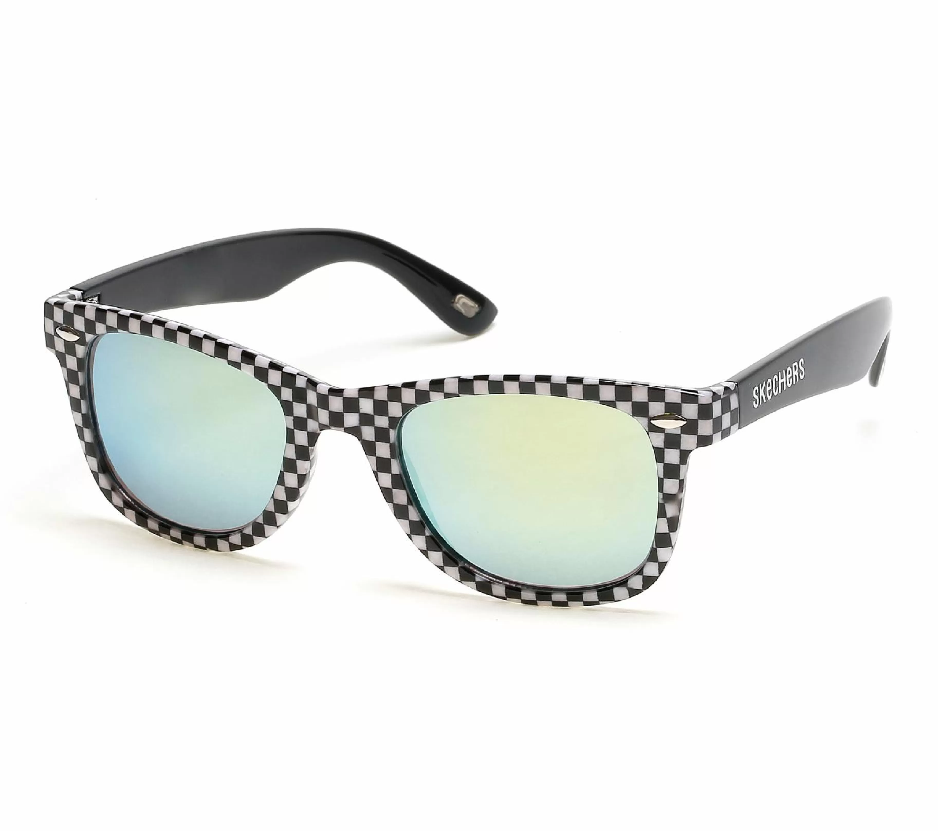 Óculos De Sol | Acessórios | SKECHERS Checkered Wayfarer Sunglasses PRETO / BRANCO