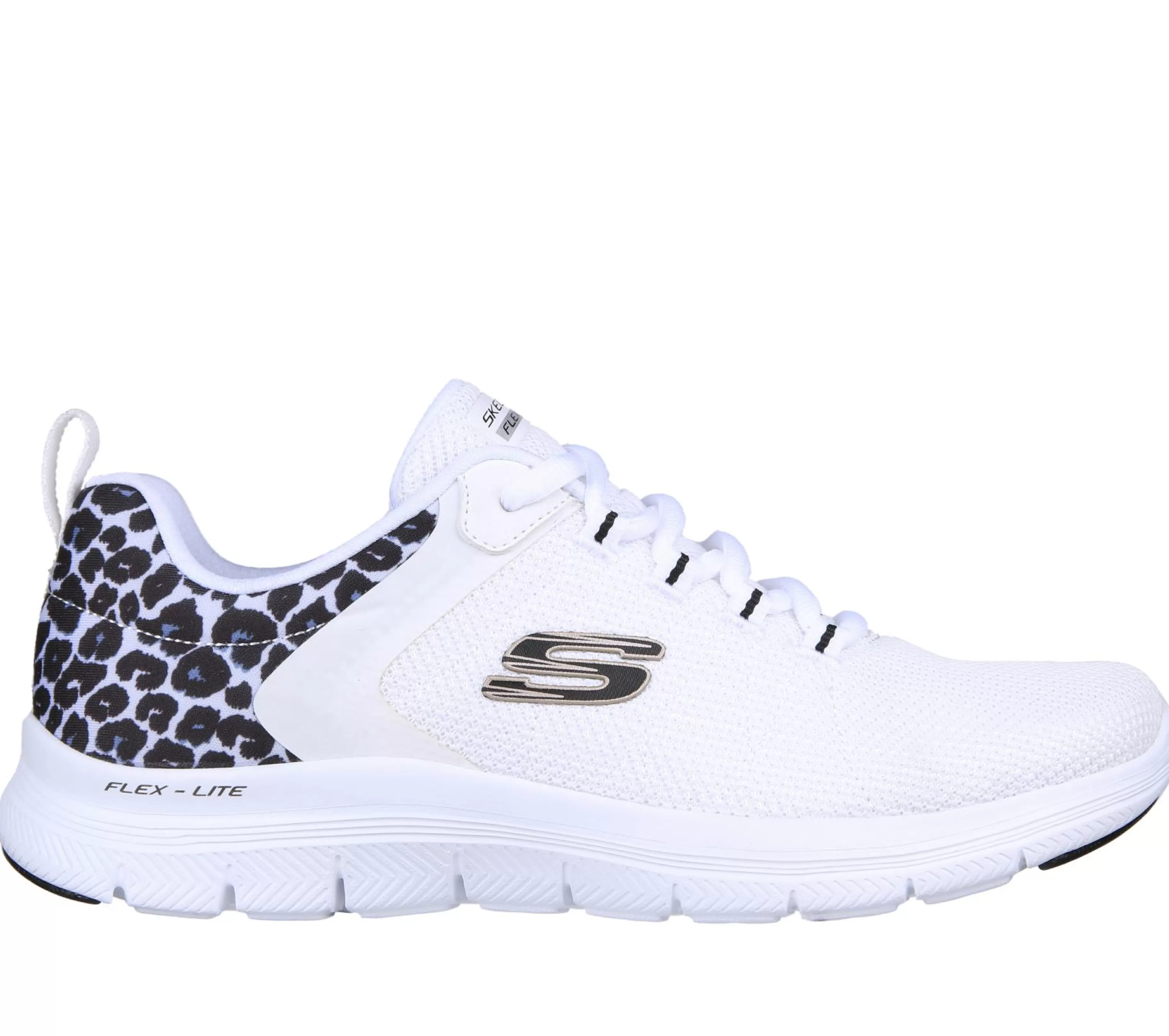 Com Atacadores | Sapatilhas | SKECHERS Flex Advantage 4.0 - Wild Ballad BRANCO / LEOPARDO