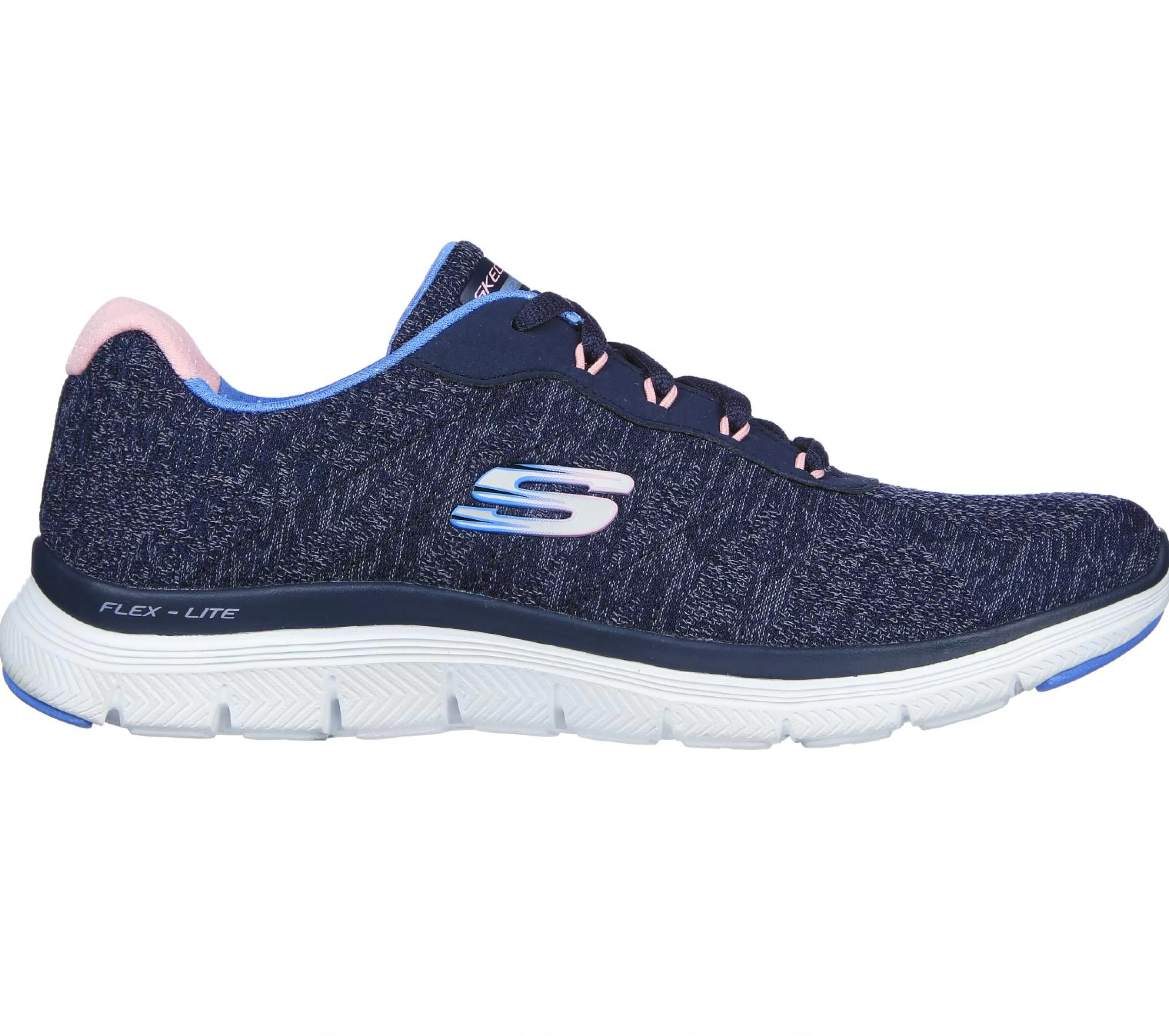 Com Atacadores | Sapatilhas | SKECHERS Flex Appeal 4.0 - Fresh Move NAVY / MULTICOR