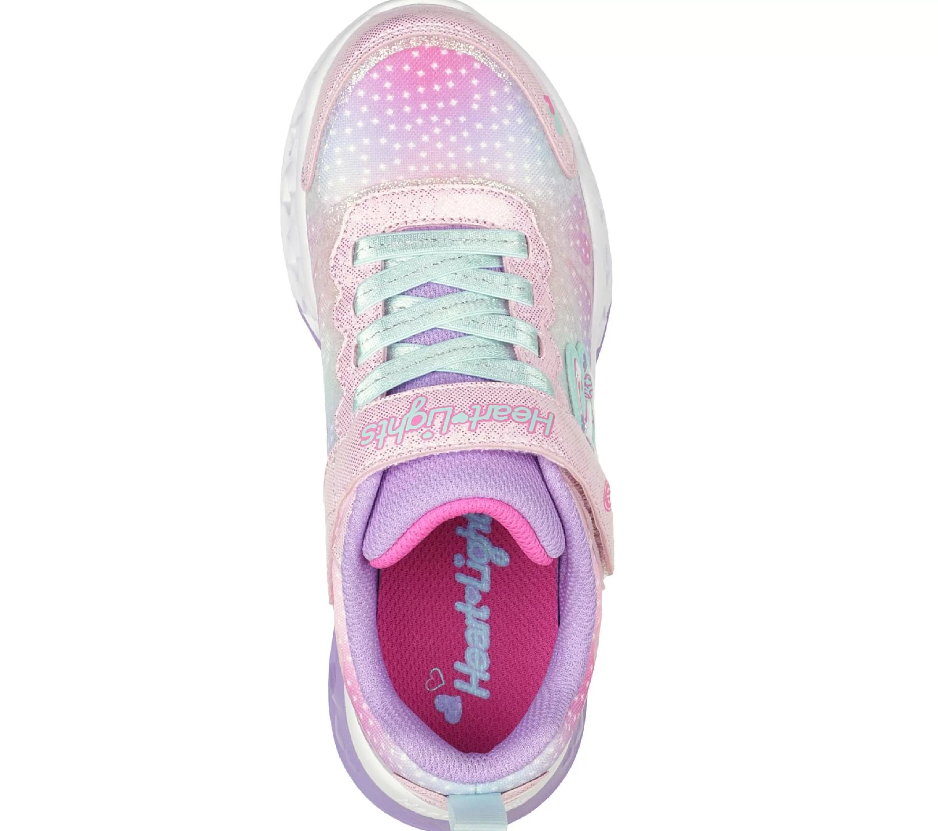 Calçado Sem Atacadores | Luzes | SKECHERS Flutter Heart Lights - Simply Love ROSA / MULTICOR