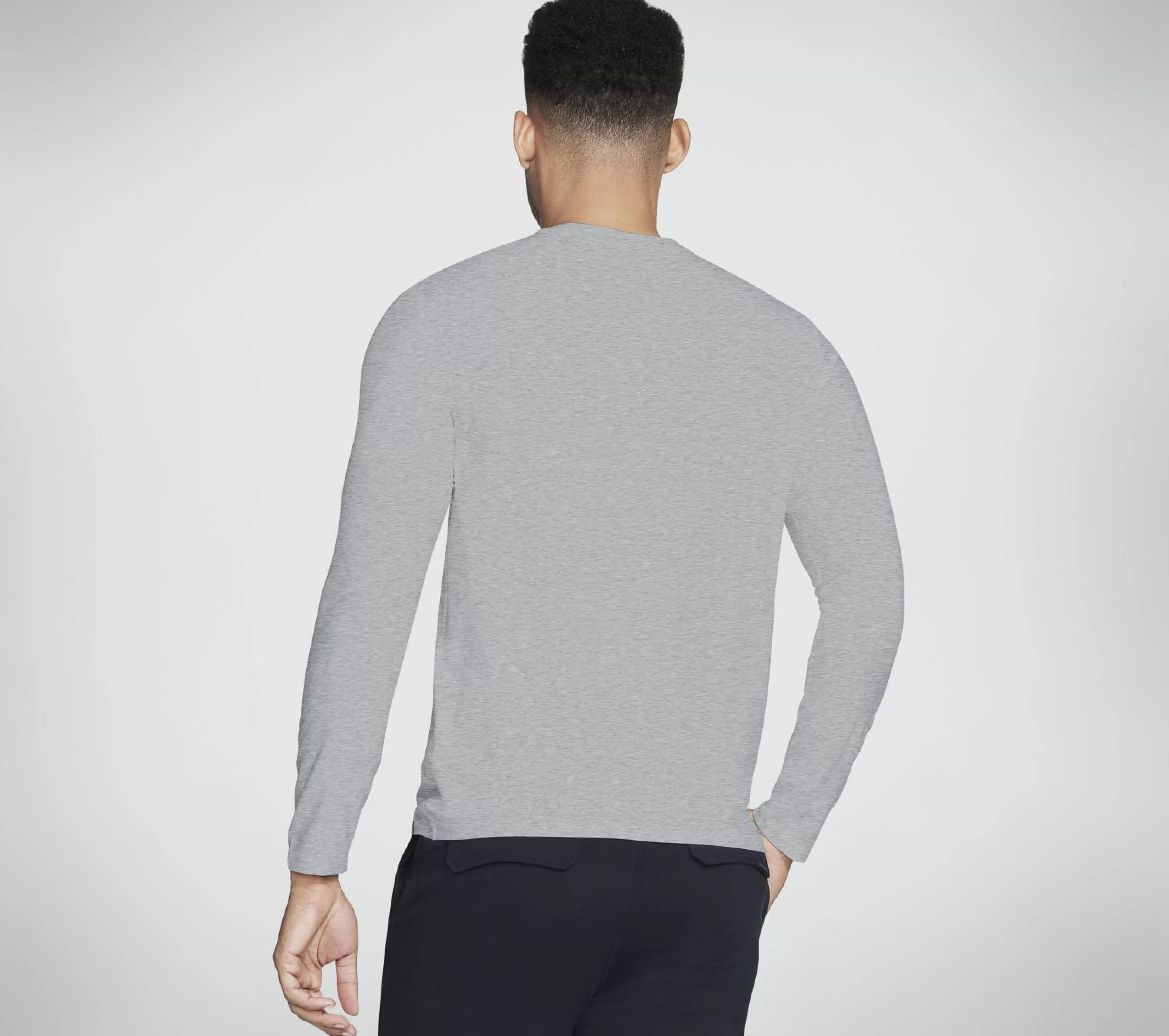 Partes De Cima | Partes De Cima | SKECHERS GO DRI All Day Long Sleeve Tee CINZENTO CLARO