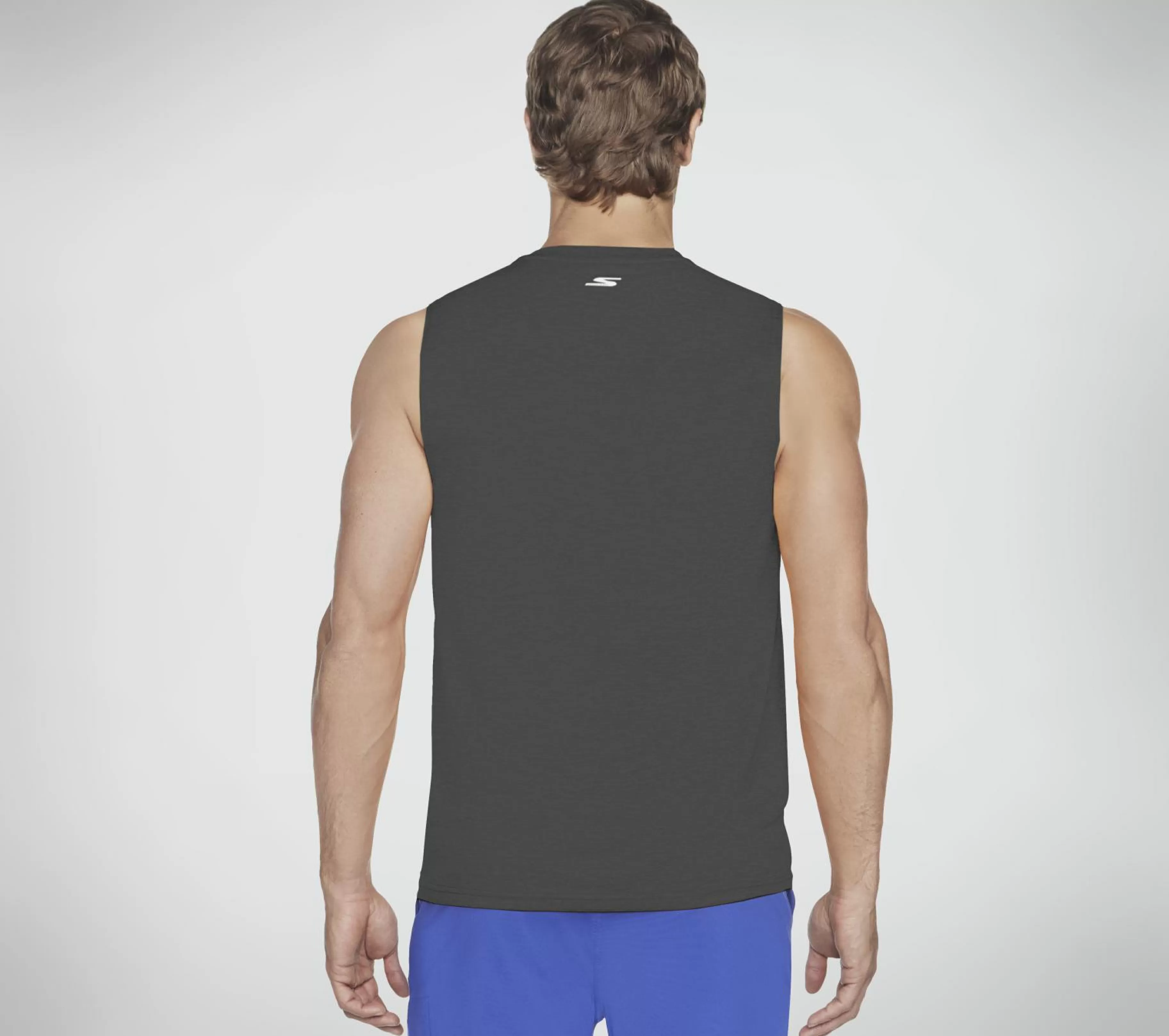 Partes De Cima | Partes De Cima | SKECHERS GO DRI Charge Muscle Tank PRETO / CARVÃO