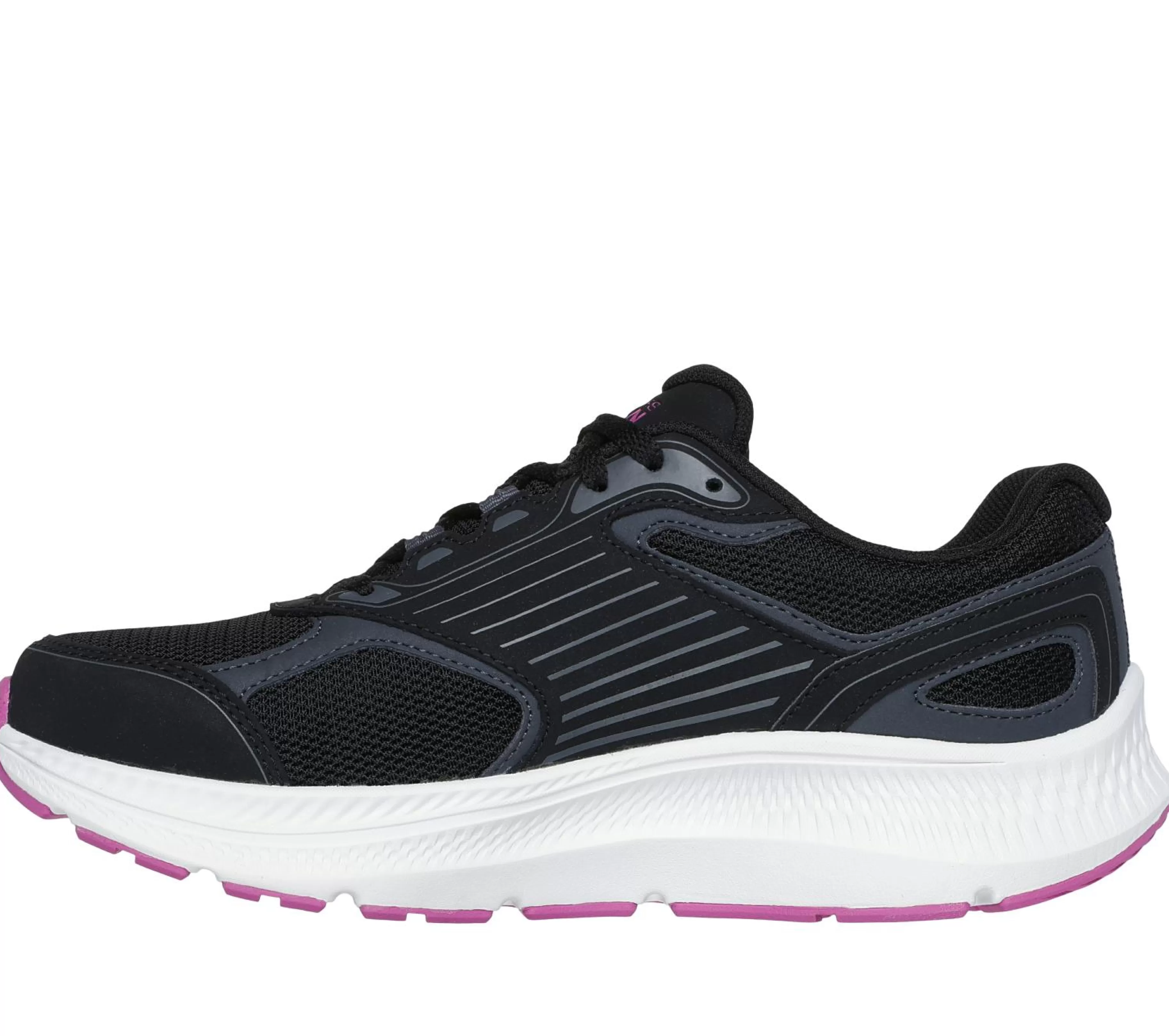 Com Atacadores | SKECHERS GO RUN Consistent 2.0 - Advantage PRETO / FUCSIA