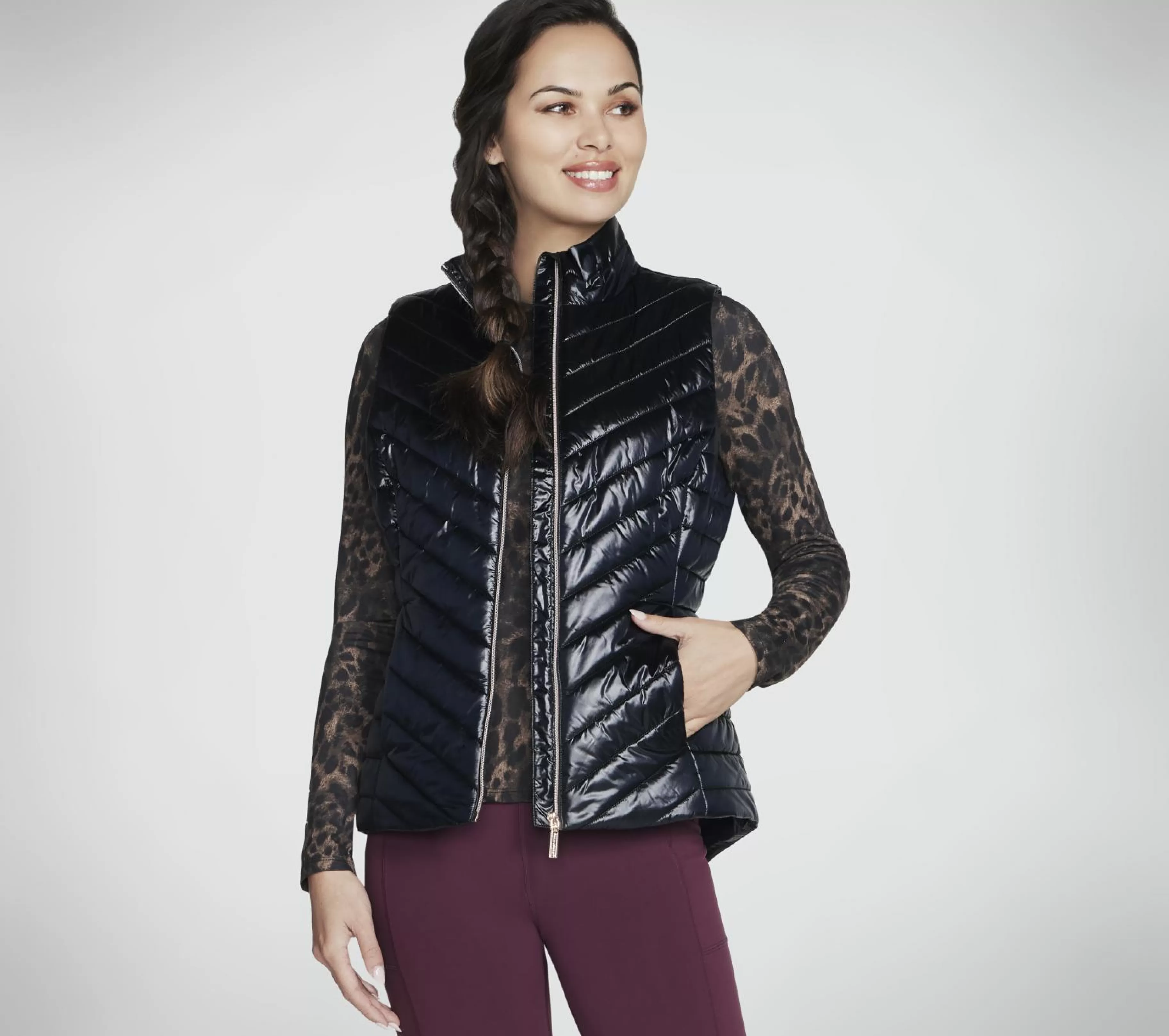 Partes De Cima | Partes De Cima | SKECHERS GO SHIELD Shine Vest PRETO