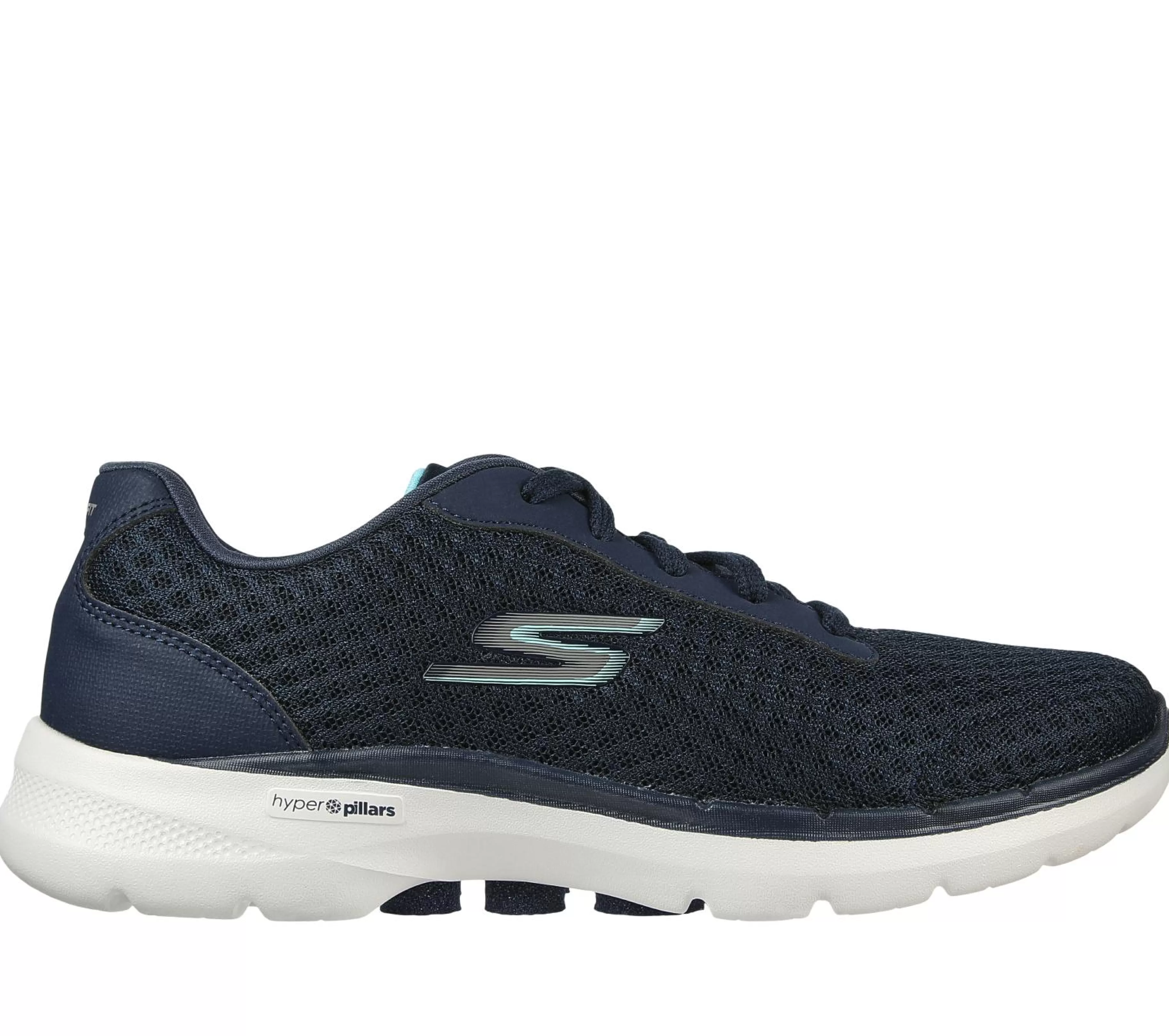 Com Atacadores | Sapatilhas | SKECHERS GO WALK 6 - Iconic Vision NAVY / TURQUESA