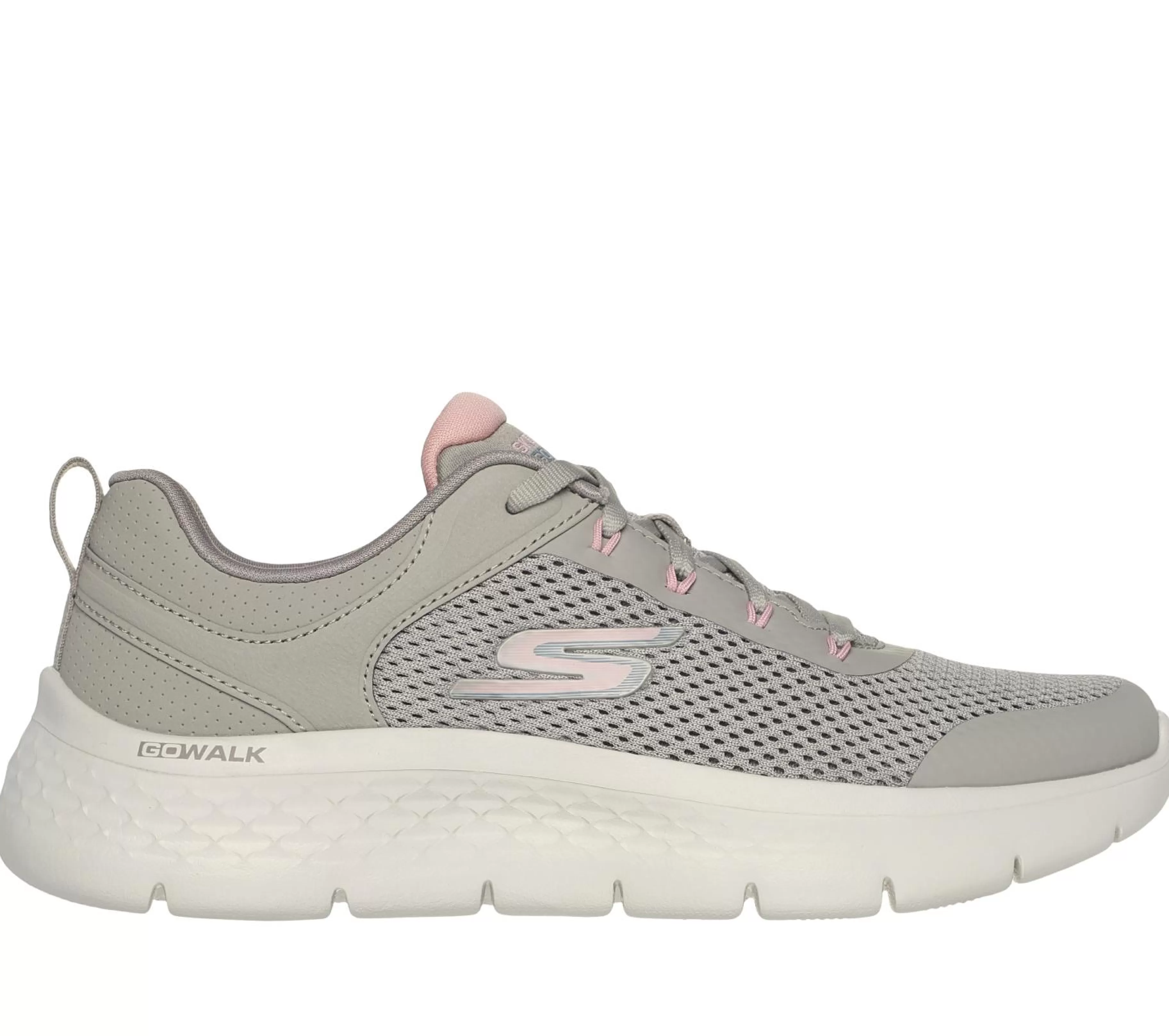 Com Atacadores | Sapatilhas | SKECHERS GO WALK Flex - Caley TAUPE / ROSA