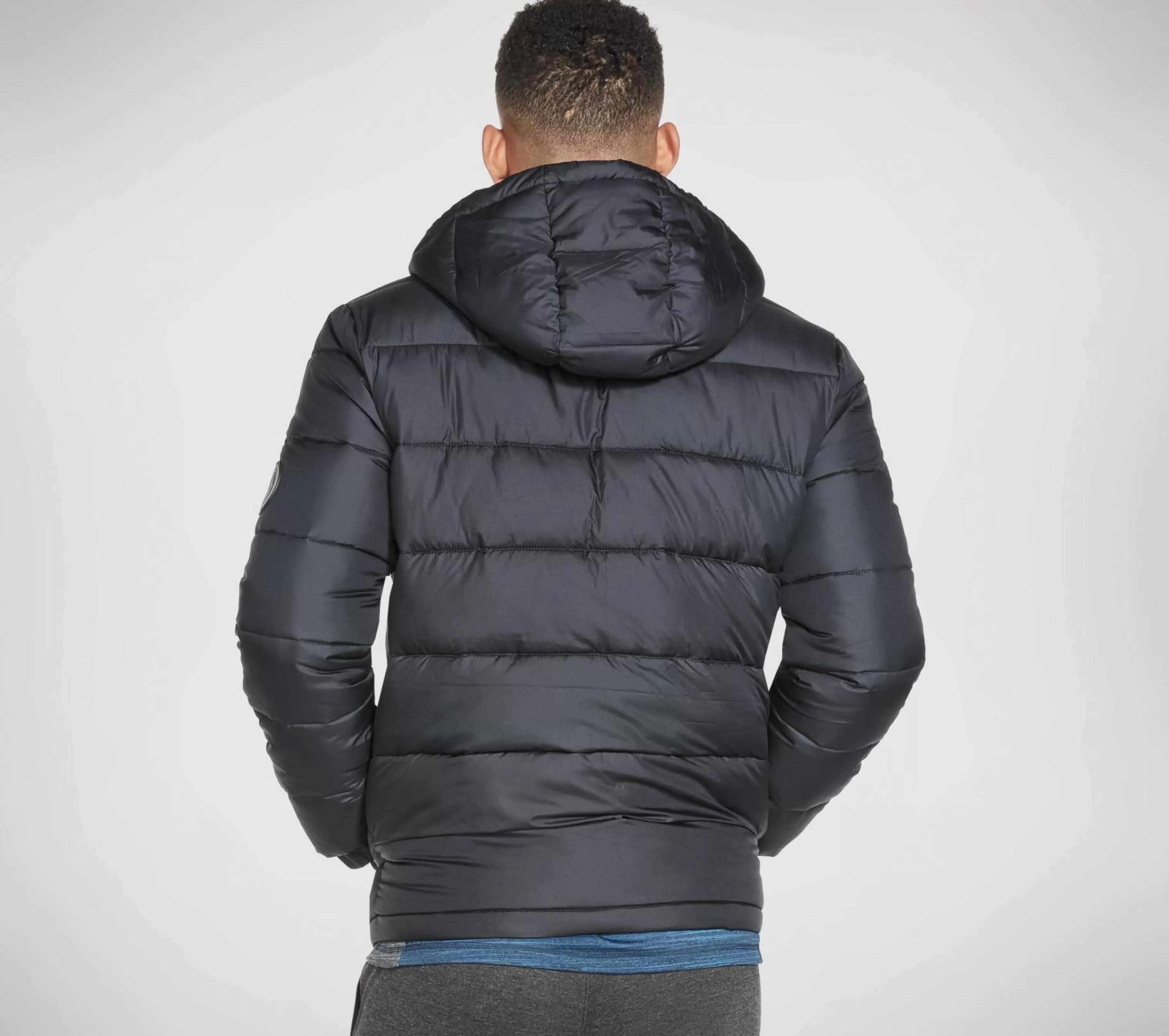 Partes De Cima | Partes De Cima | SKECHERS GO WALK Parkway Hooded Puffer PRETO