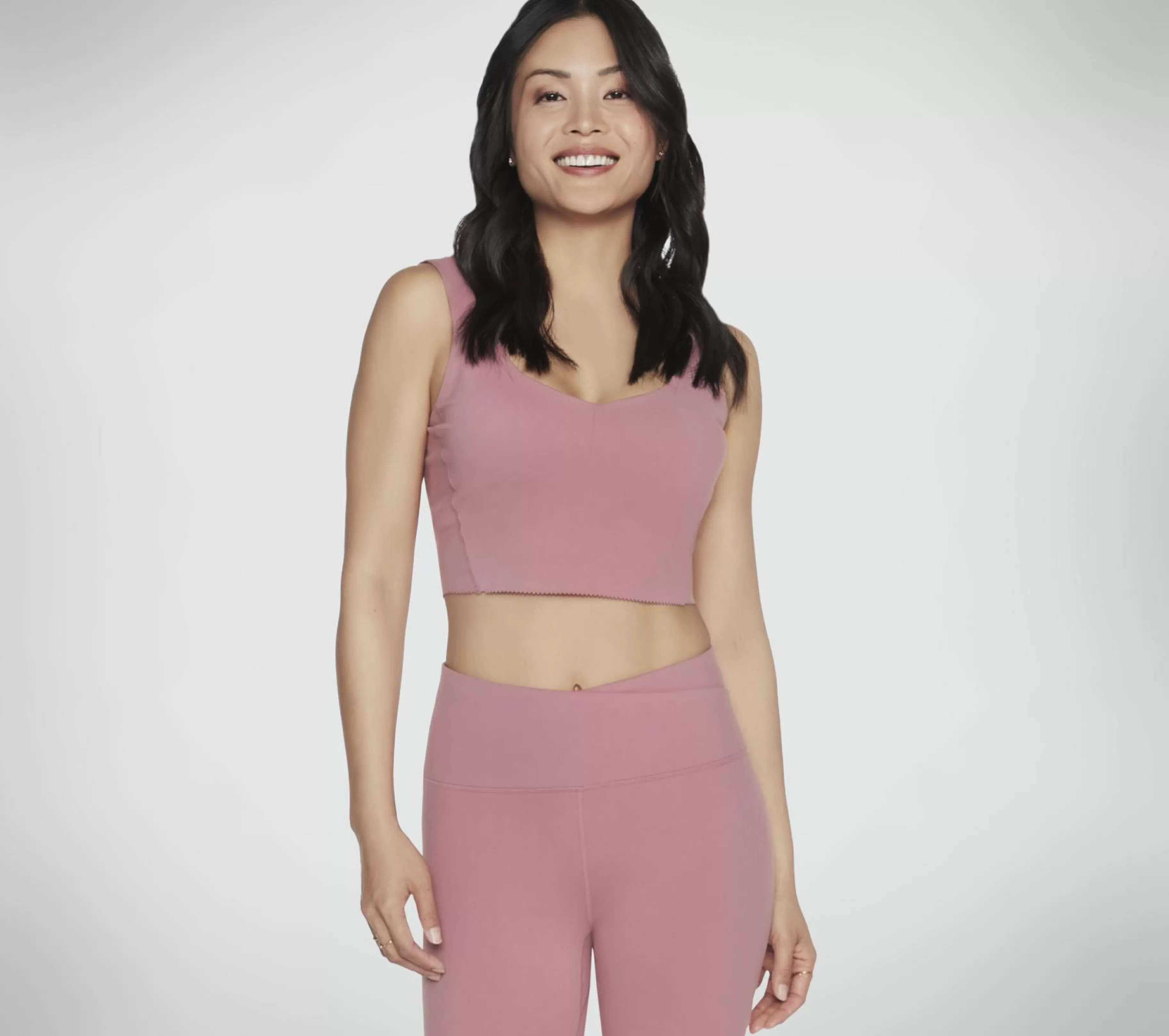 Partes De Cima | Partes De Cima | SKECHERS GOSCULPT Scalloped Longline Bra MALVA