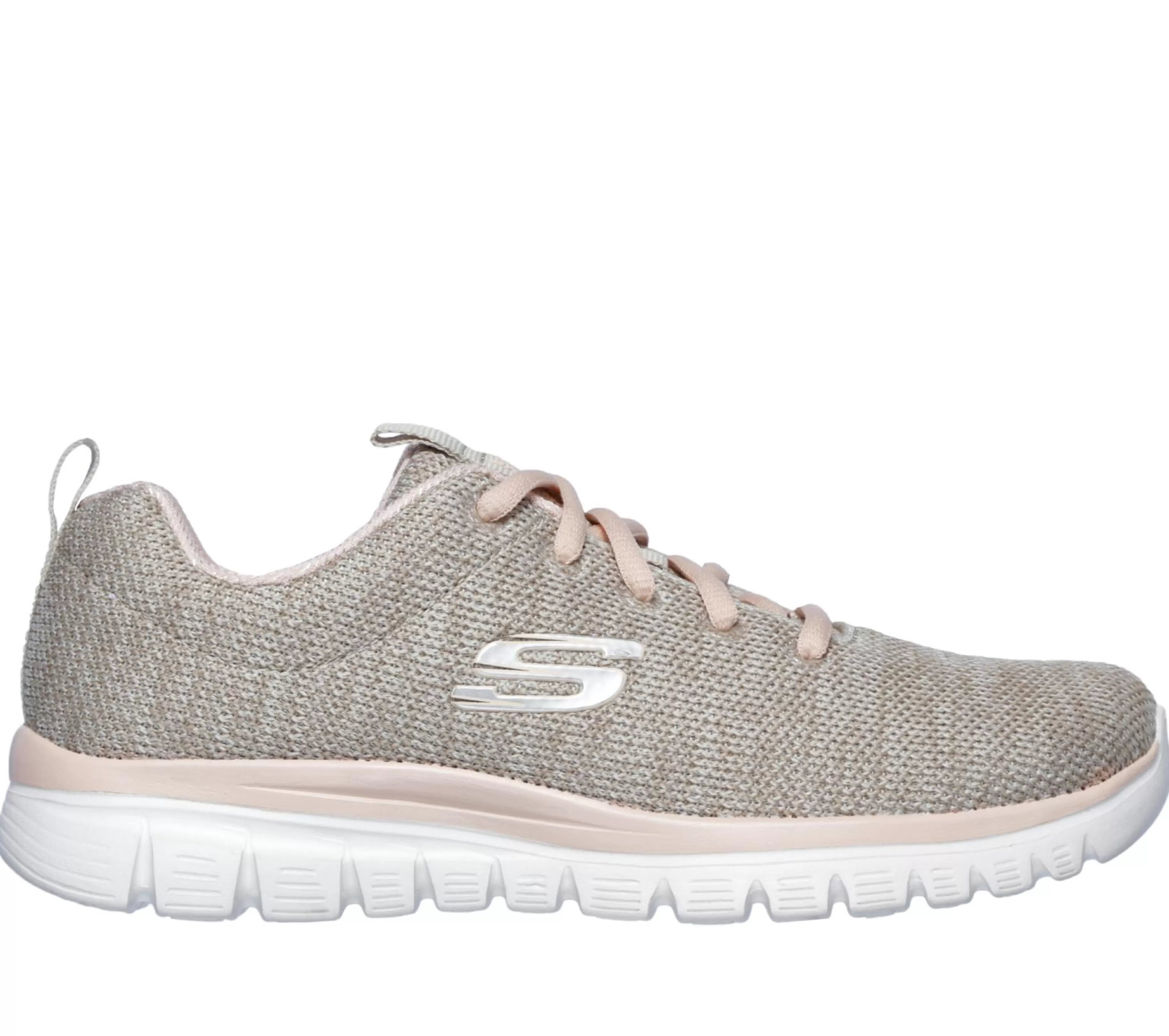 Com Atacadores | Sapatilhas Casuais | SKECHERS Graceful - Twisted Fortune NATURAL / CORAL