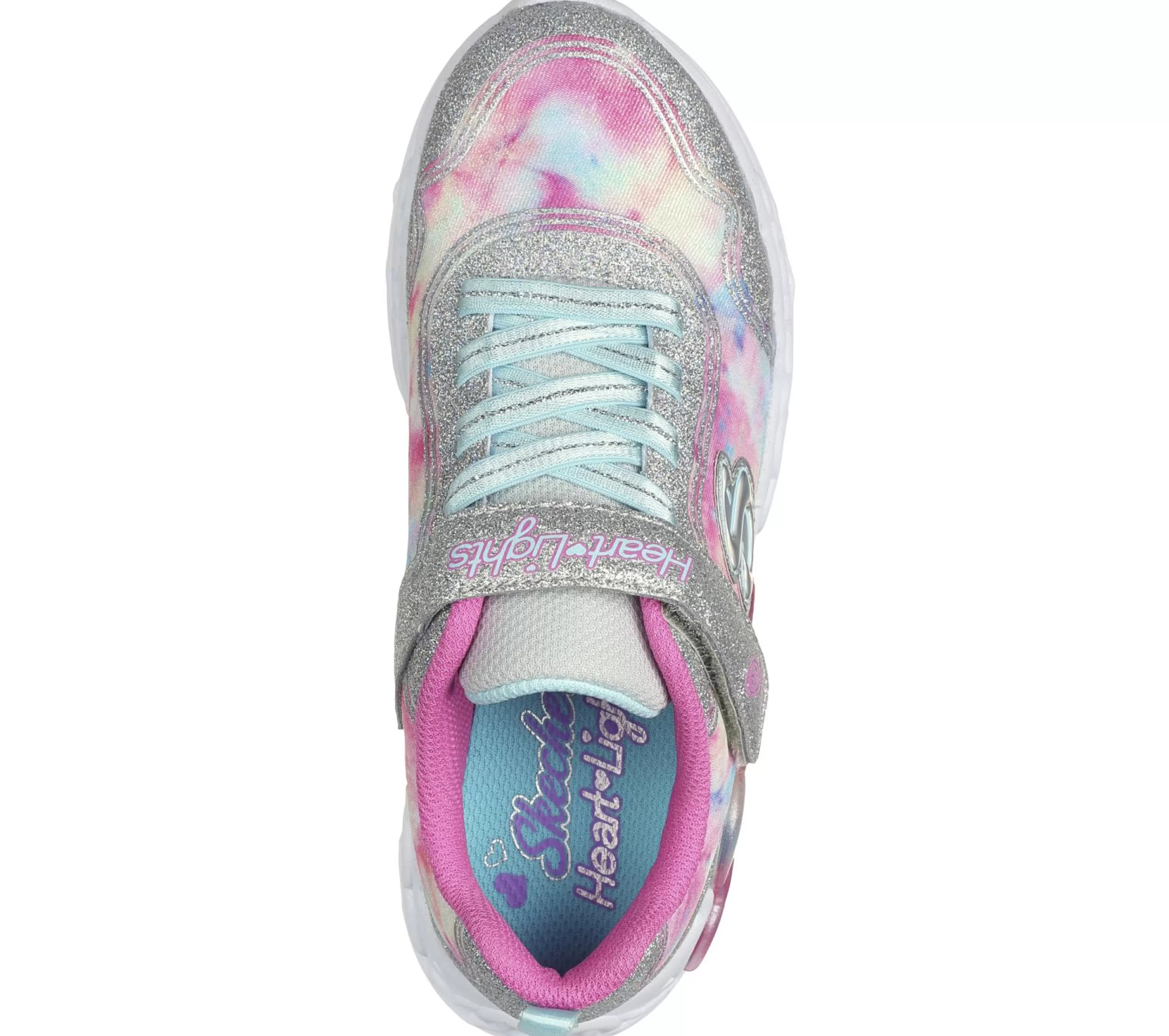 Luzes | Sapatilhas | SKECHERS Infinite Heart Lights - Color Lovin PRATEADO / MULTICOR