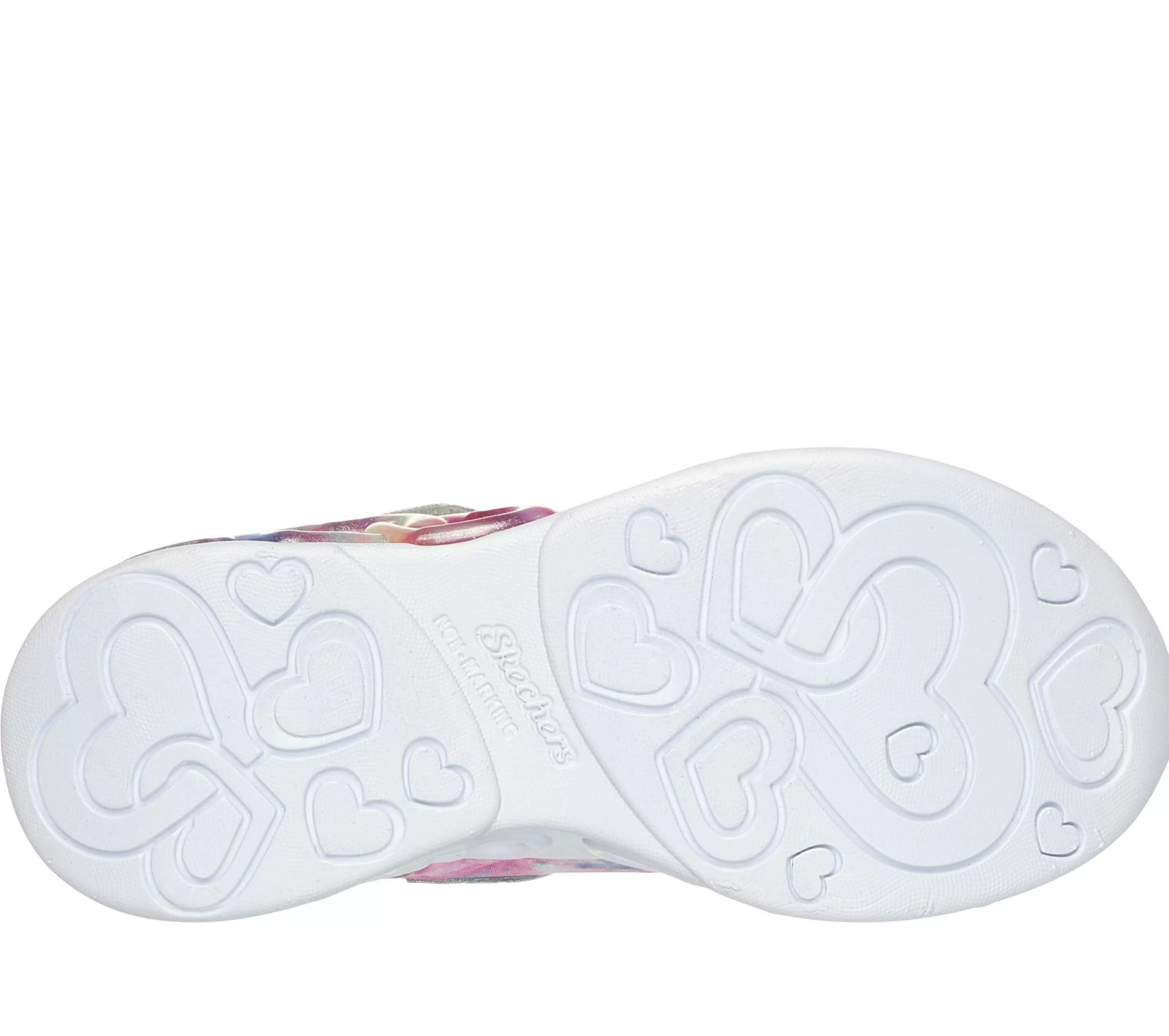 Luzes | Sapatilhas | SKECHERS Infinite Heart Lights - Color Lovin PRATEADO / MULTICOR