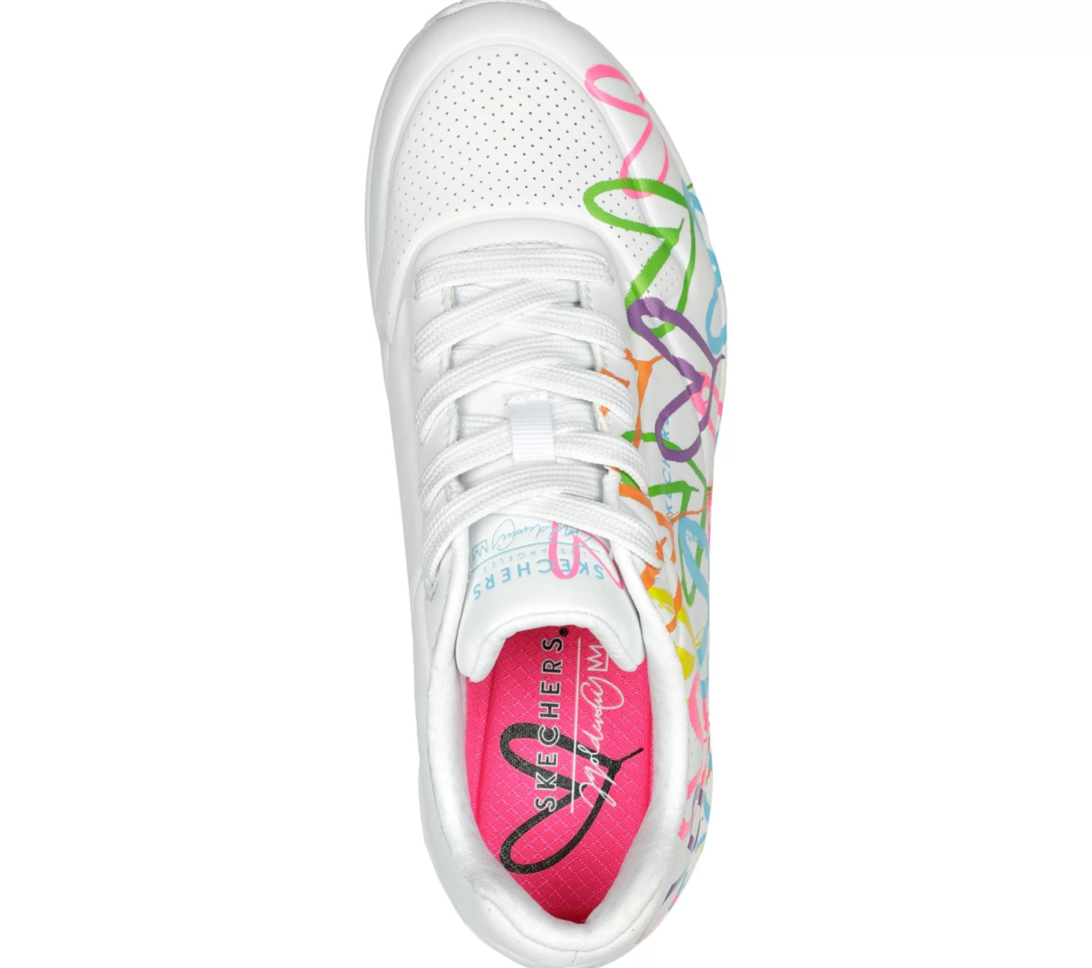 Com Atacadores | Sapatilhas Casuais | SKECHERS JGoldcrown: Uno - Highlight Love BRANCO / MULTICOR