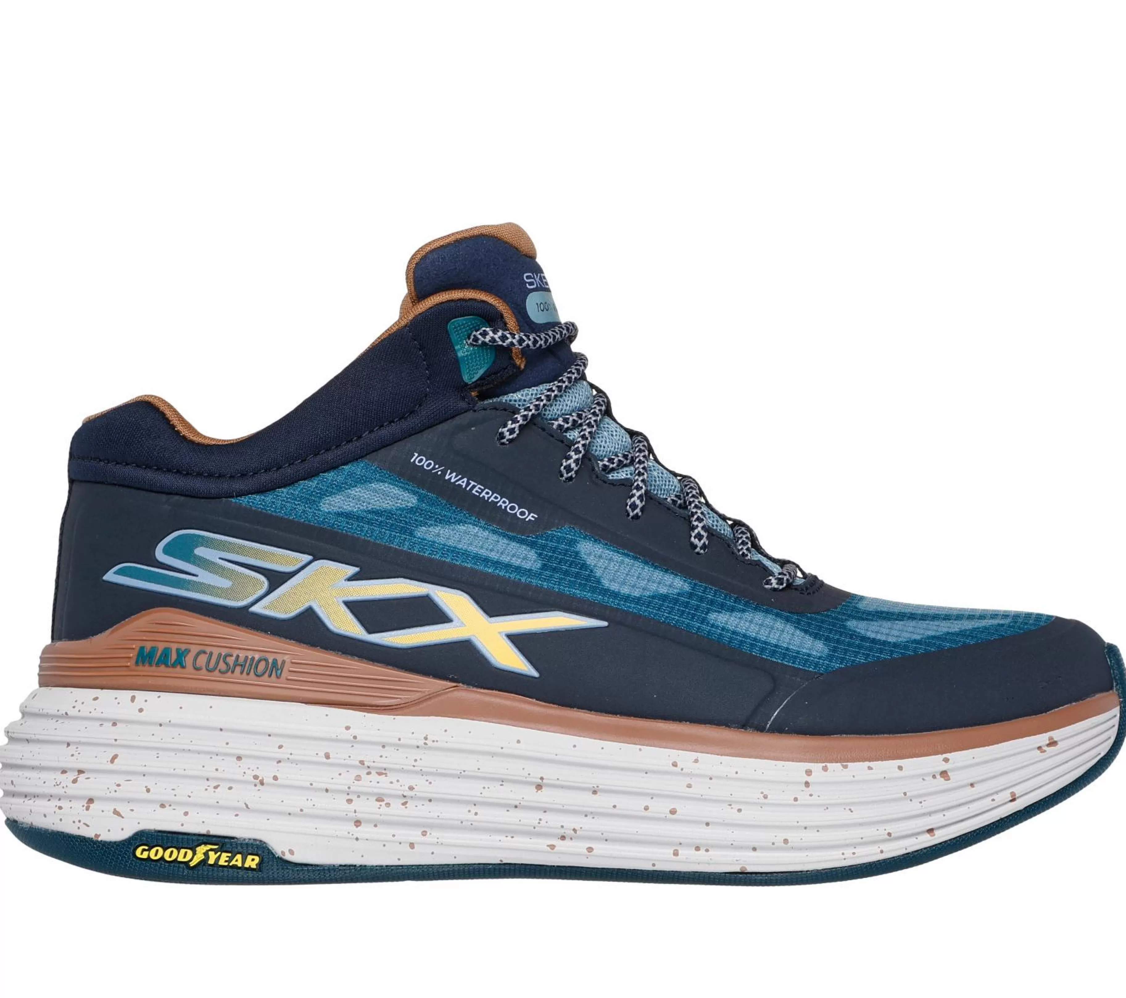 Com Atacadores | Botas | SKECHERS Max Cushioning Suspension - Terrace NAVY / VERDE AZULADO