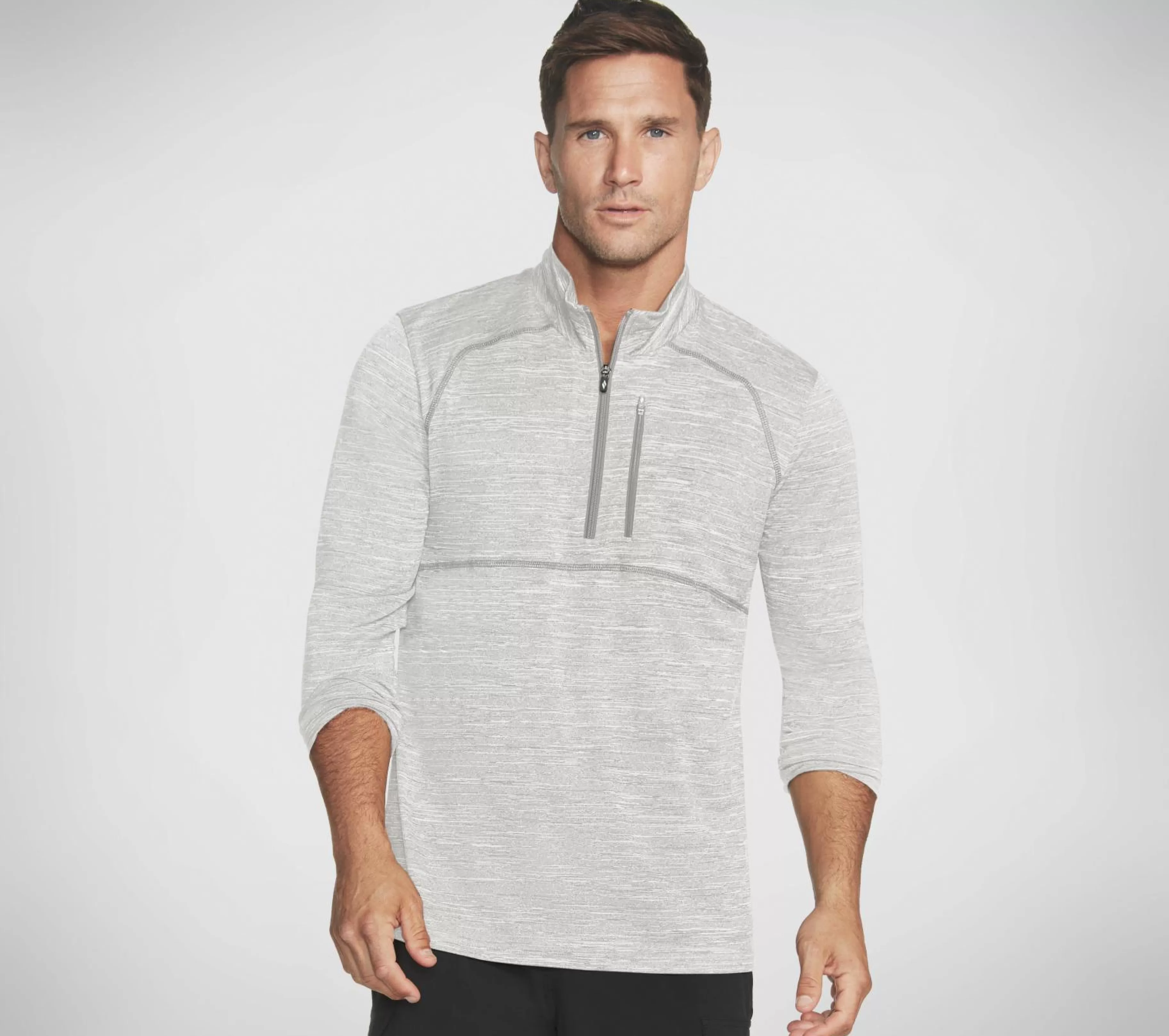 Partes De Cima | Partes De Cima | SKECHERS On The Road 1/4 Zip CINZENTO