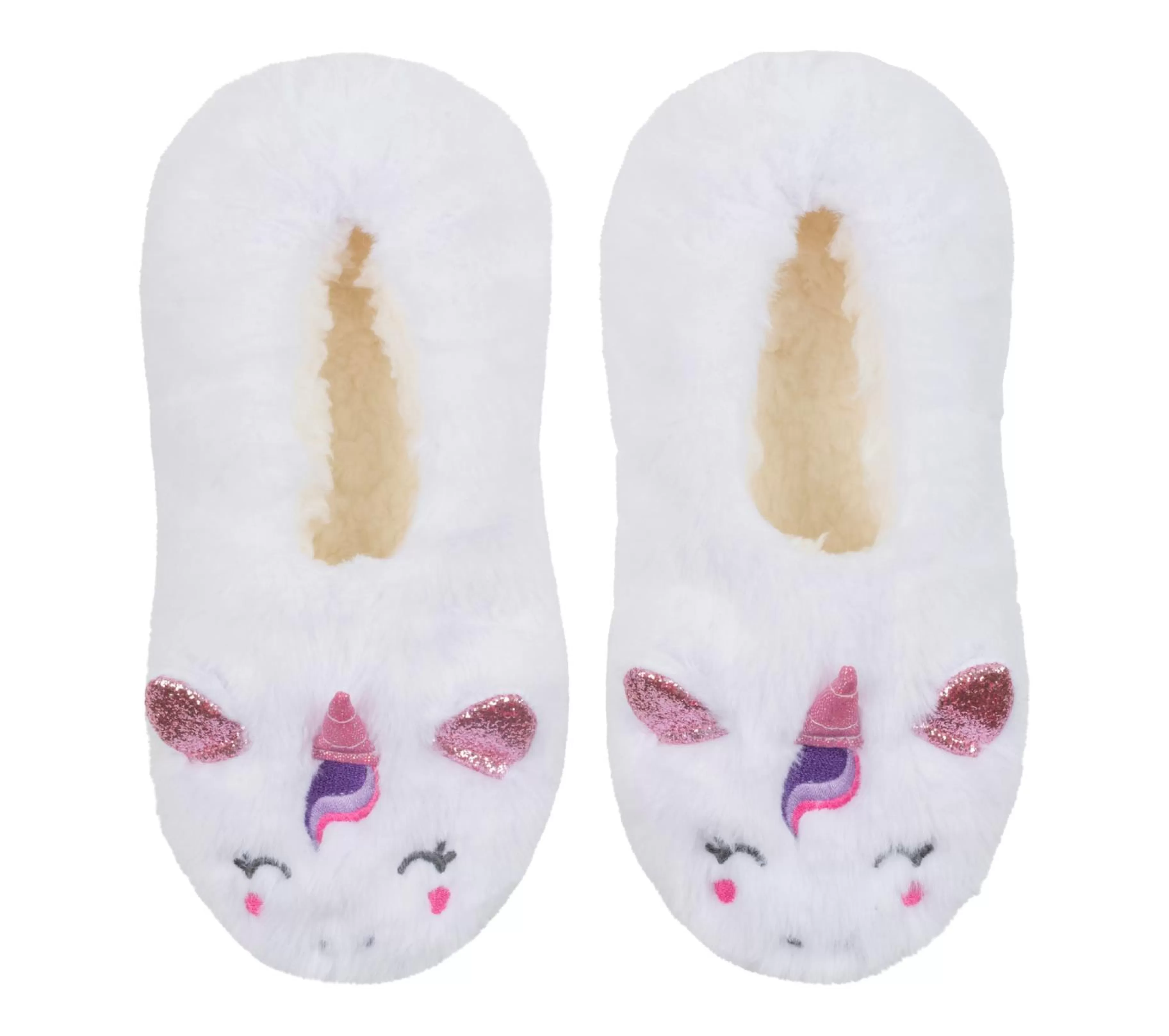 Meias | Meias | SKECHERS Plush Unicorn Slipper Socks - 1 Pack BRANCO