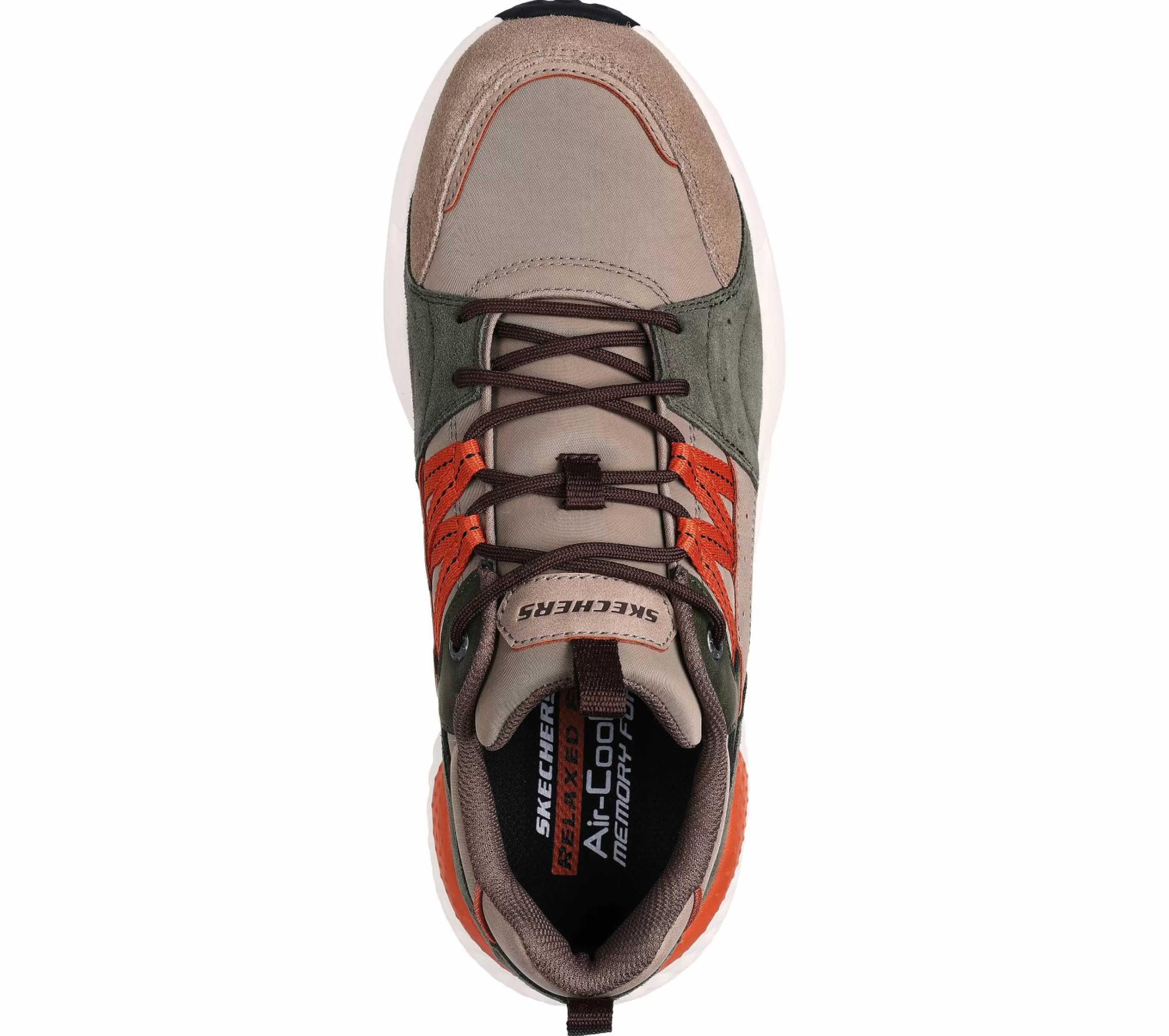 Sapatos Com Atacadores | Sapatilhas Casuais | SKECHERS Relaxed Fit: Bendino - Dormer TAUPE / MULTICOR