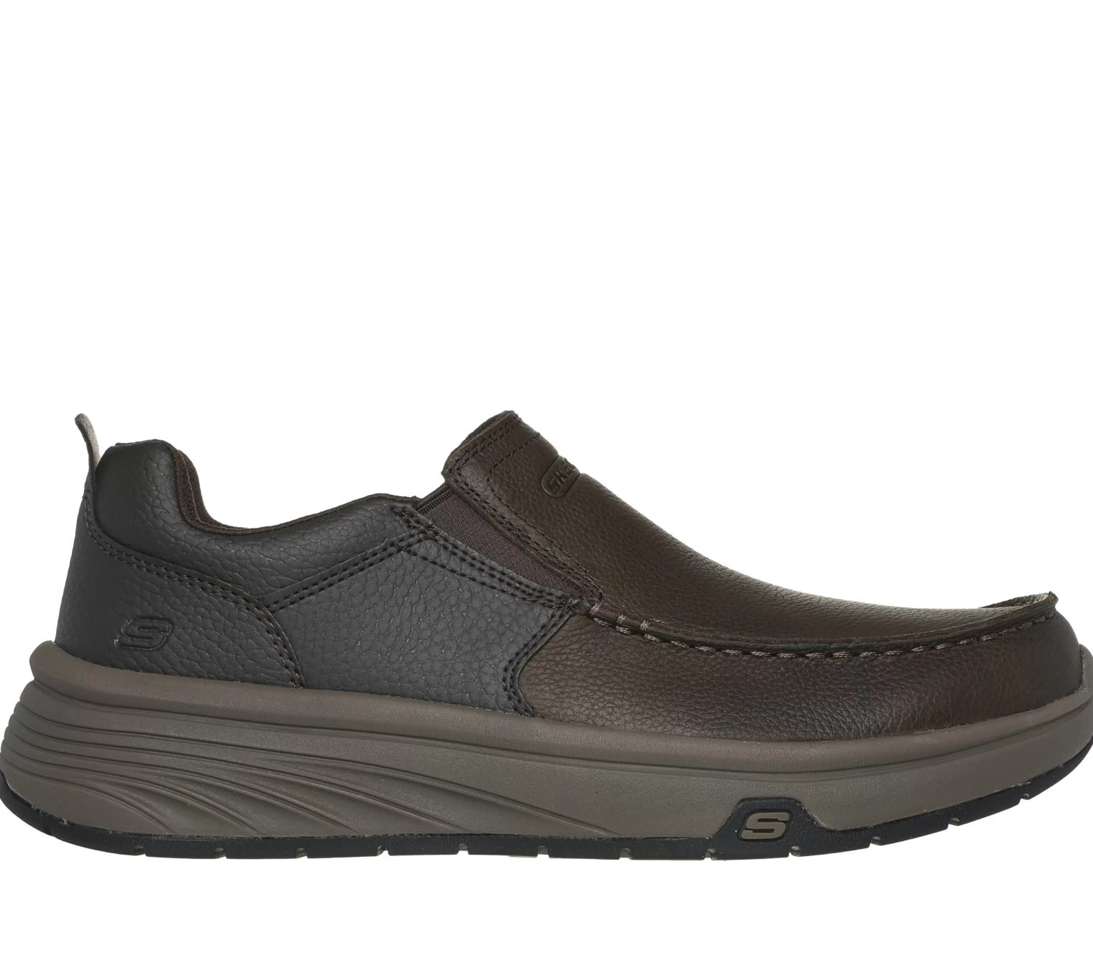 Sapatilhas Casuais | Calçado Sem Atacadores | SKECHERS Relaxed Fit: Calabrio - Bazley CASTANHO ESCURO