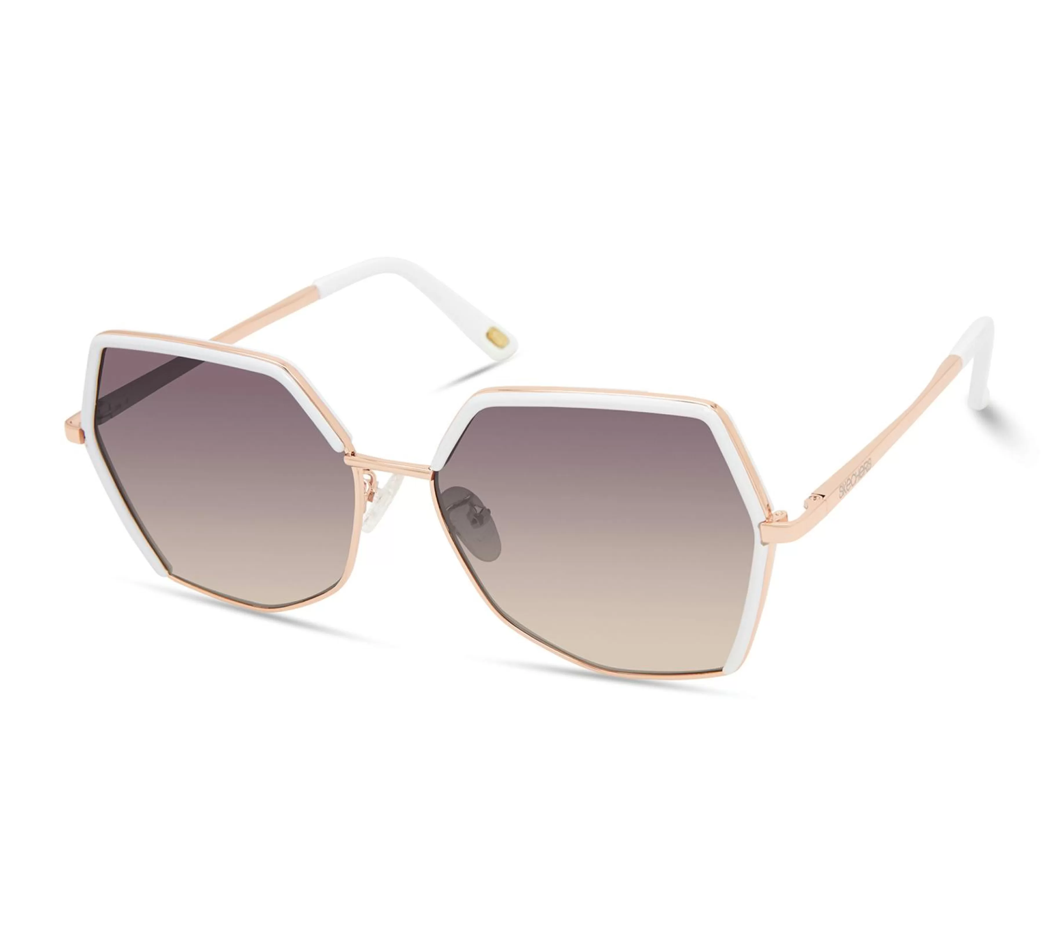 Óculos De Sol | Acessórios | SKECHERS Semi-Rimless Geometric Sunglasses BRANCO