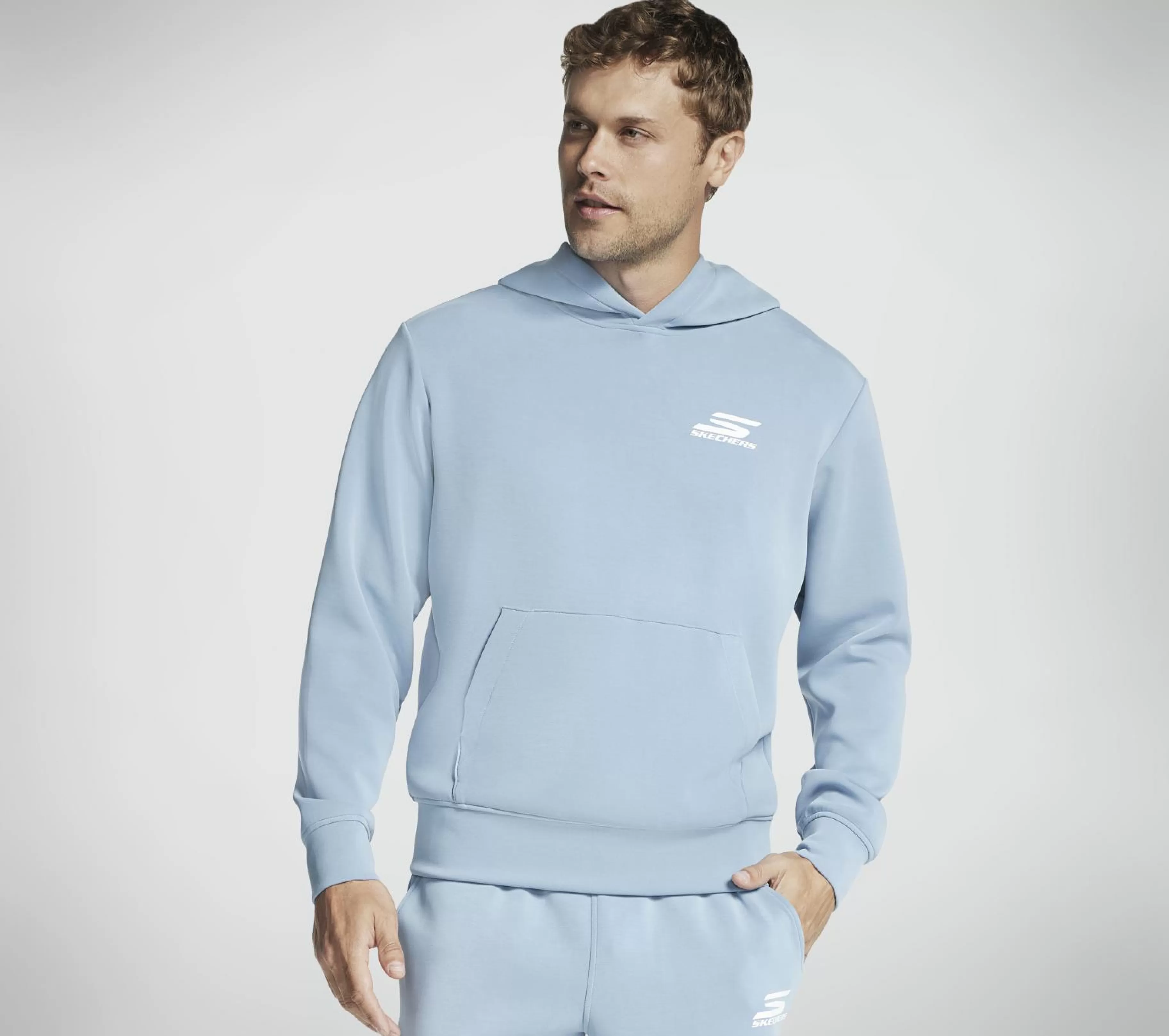 Partes De Cima | Partes De Cima | SKECHERS Skech Cloud Elevate Hoodie BRANCO / AZUL