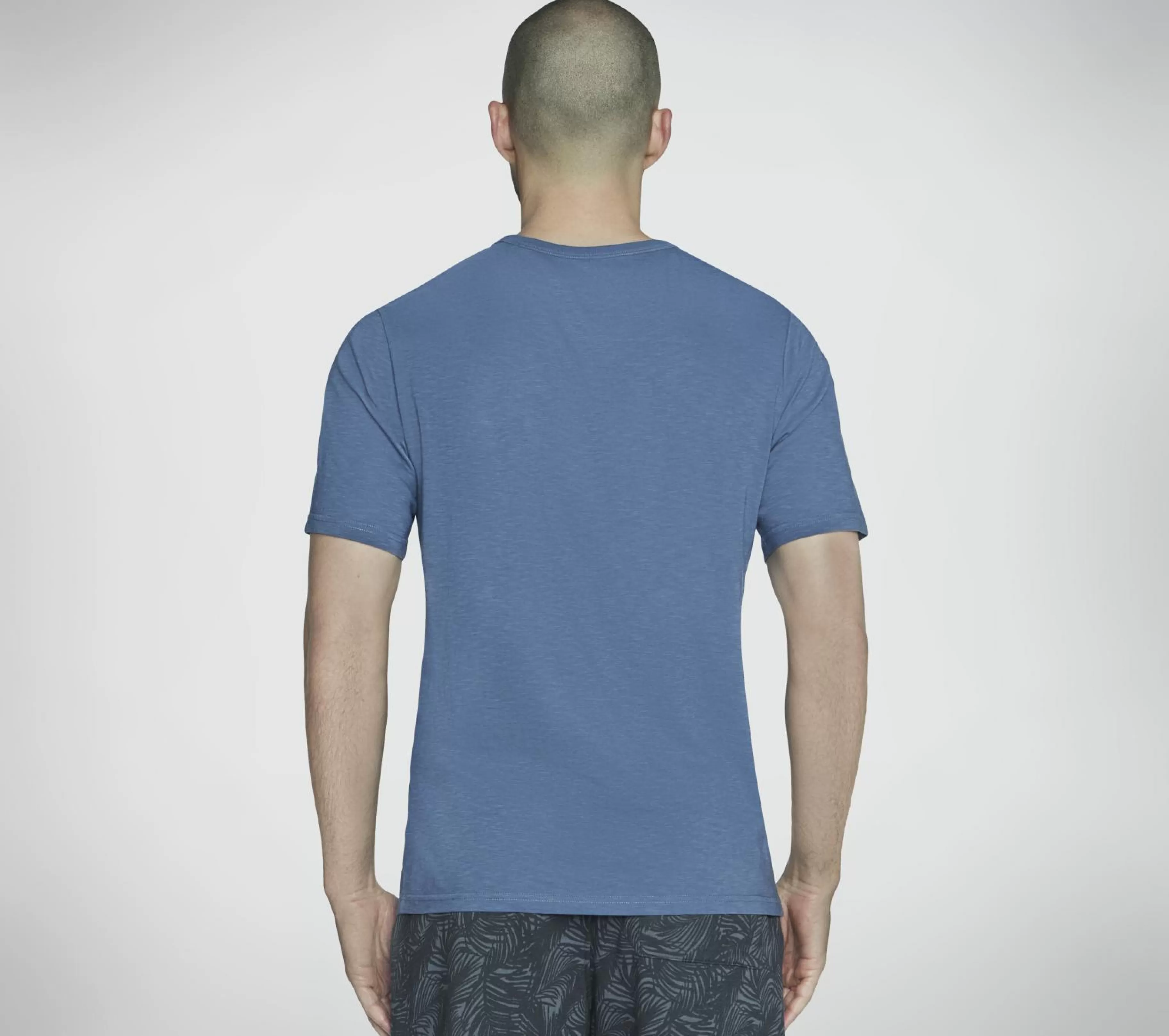 Partes De Cima | Partes De Cima | SKECHERS SKECH-BREEZE Slub Pocket Tee AZUL / CINZENTO