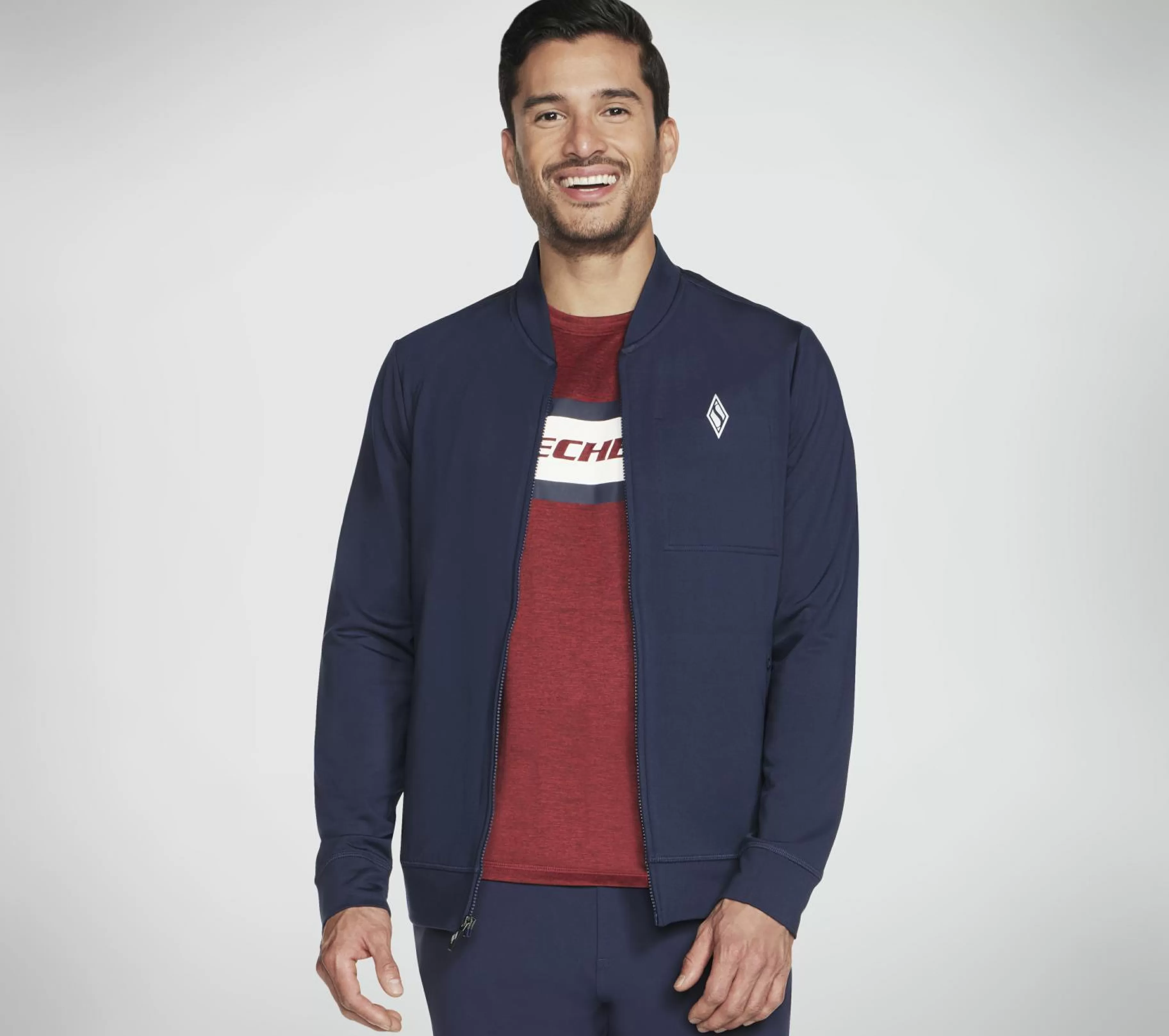 Partes De Cima | Partes De Cima | SKECHERS Apparel Hoodless Hoodie ULTRA GO Jacket NAVY