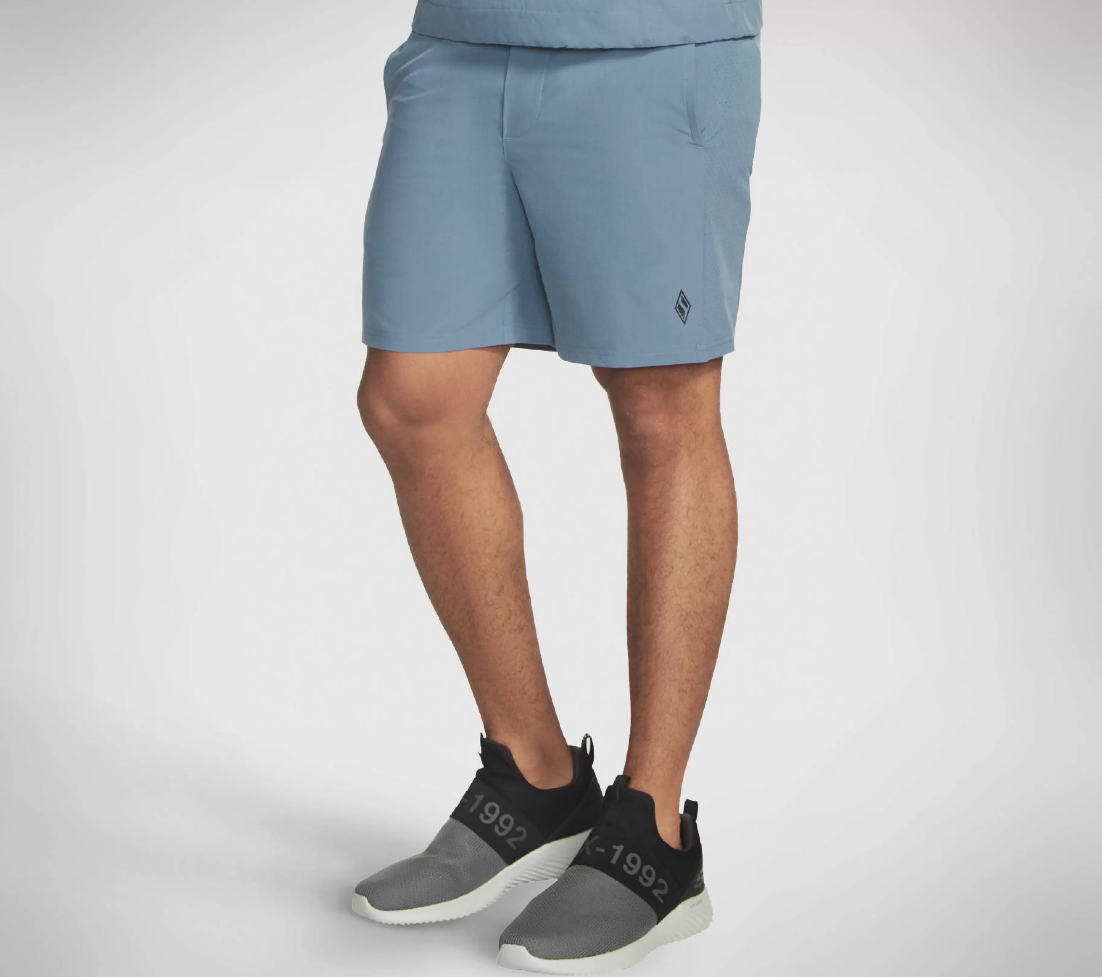 Calças | Partes De Baixo | SKECHERS Apparel Movement 7 Inch Short II AZUL / CINZENTO