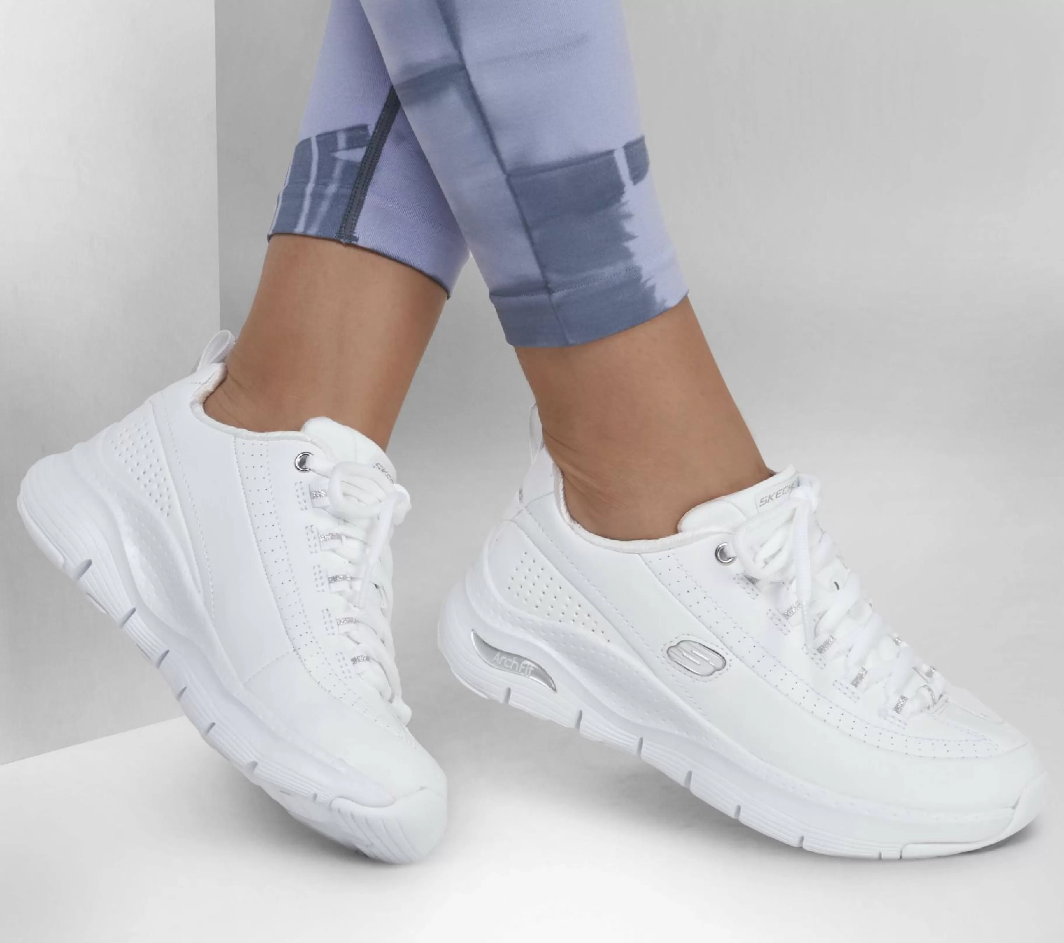 Sapatilhas | SKECHERS Arch Fit - Citi Drive BRANCO / PRATEADO