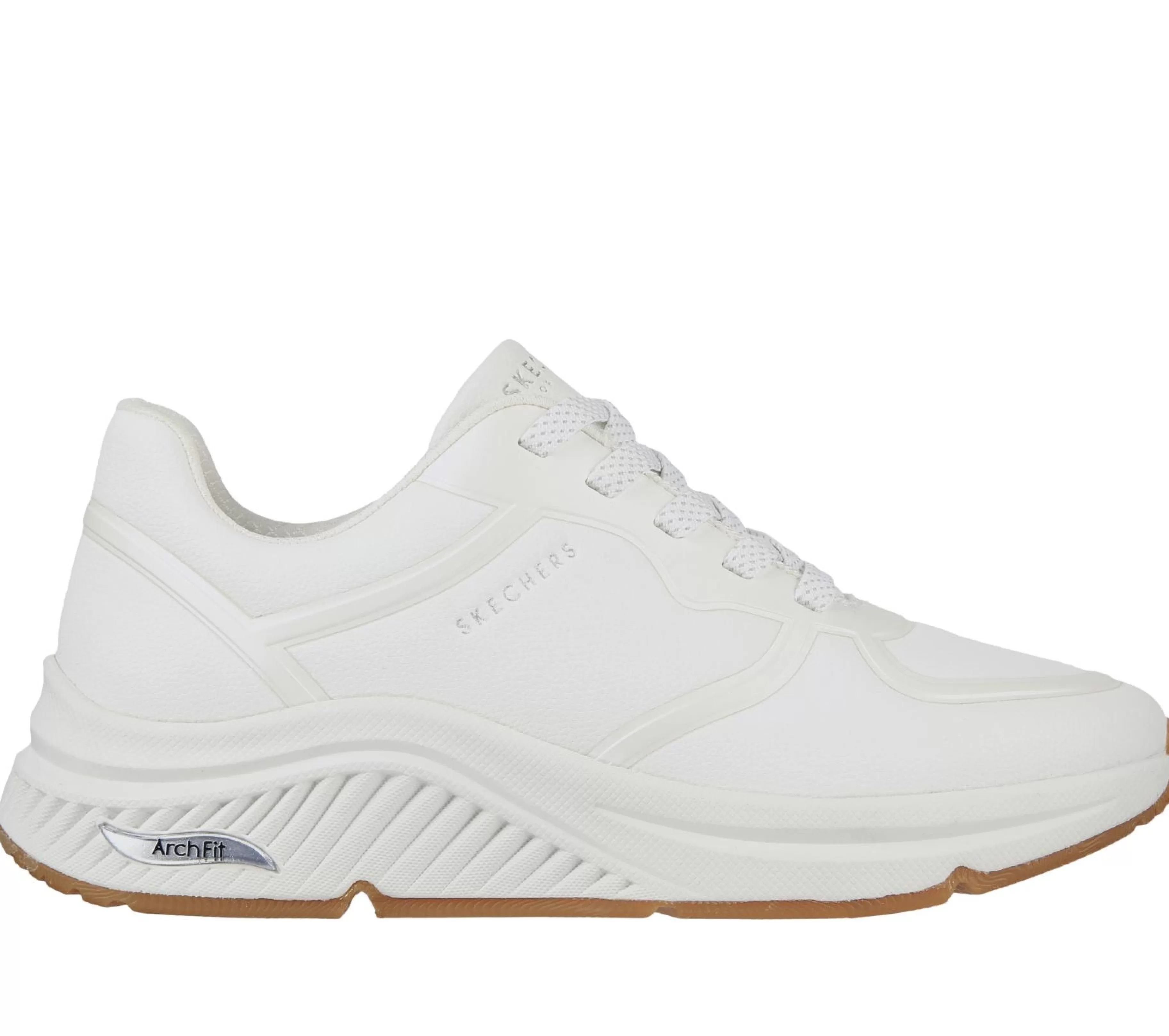 Com Atacadores | Sapatilhas Casuais | SKECHERS Arch Fit S-Miles - Mile Makers BRANCO