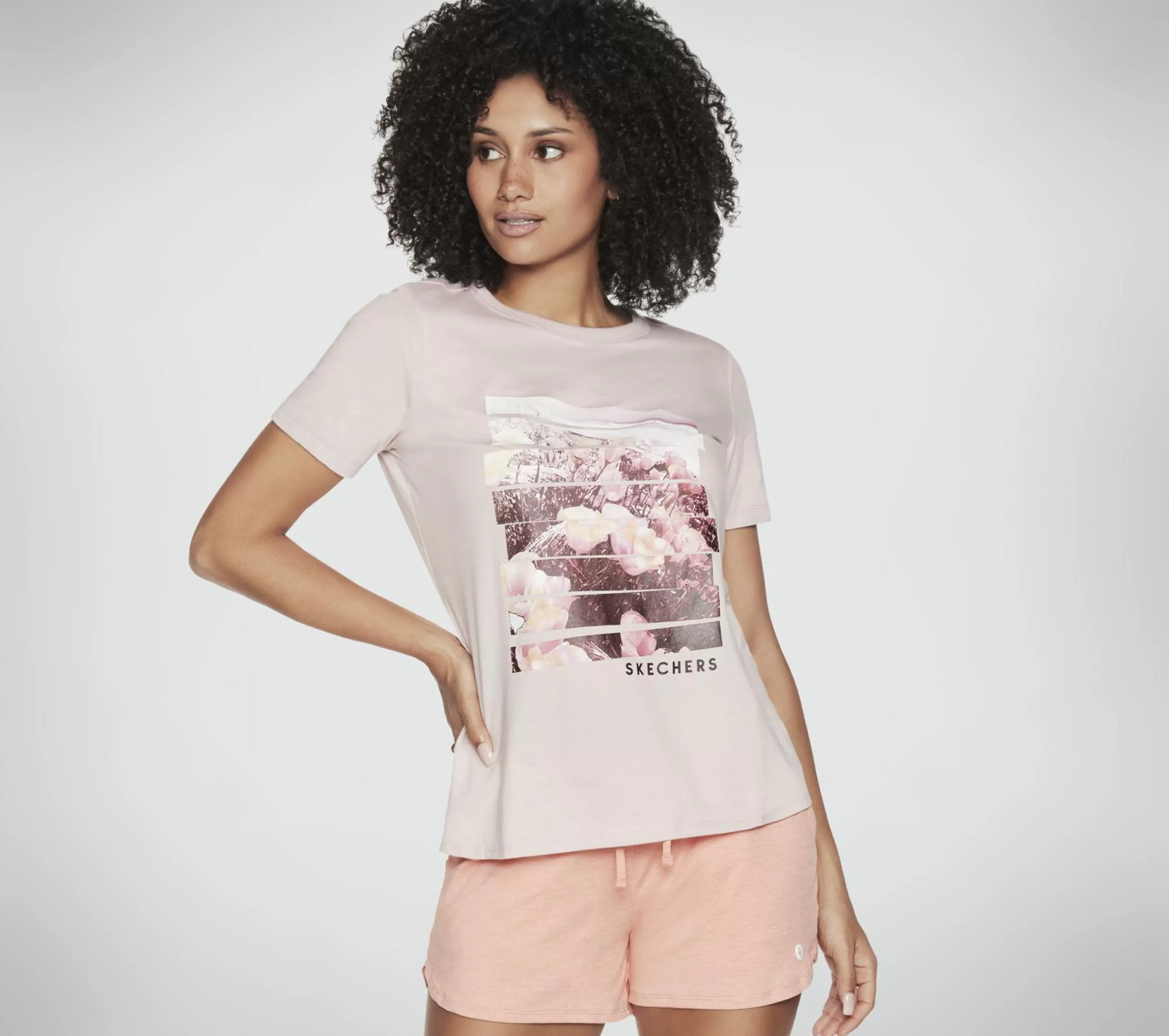 Partes De Cima | Partes De Cima | SKECHERS Dreamy Escape Tee ROSA CLARO