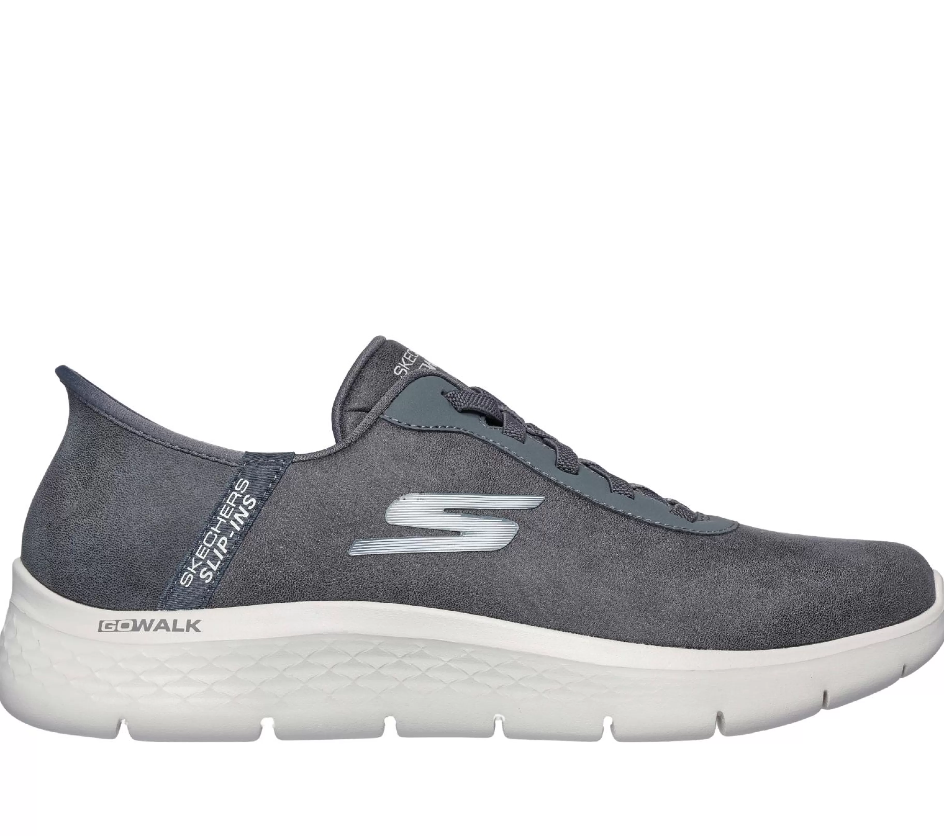 Calçado Sem Atacadores | Hands Free Slip-Ins | SKECHERS Slip-ins: GO WALK Flex - Smooth Motion CINZENTO