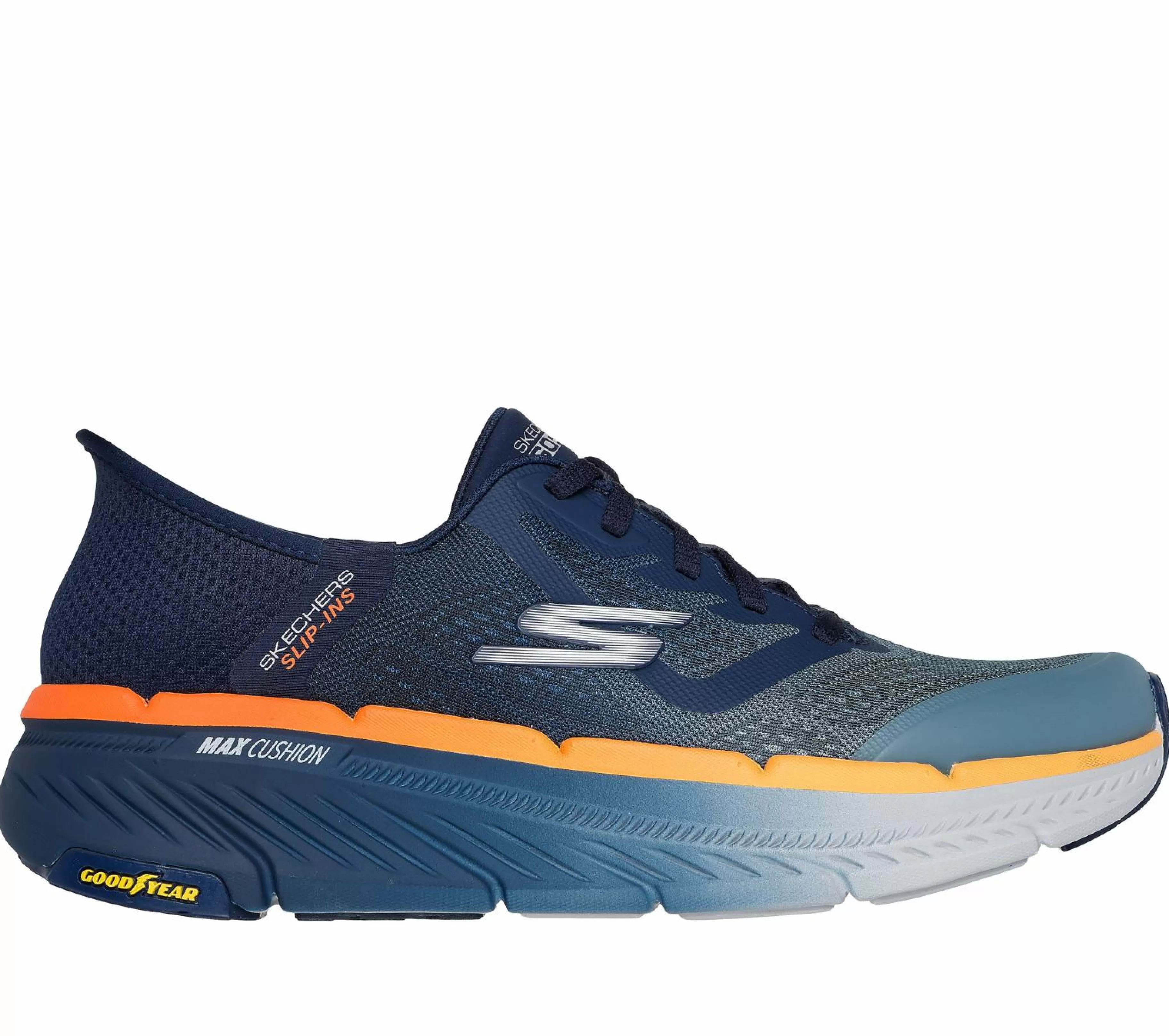 Hands Free Slip-Ins | Sapatilhas | SKECHERS Slip-ins: Max Cushioning Premier 2.0 NAVY / LARANJA