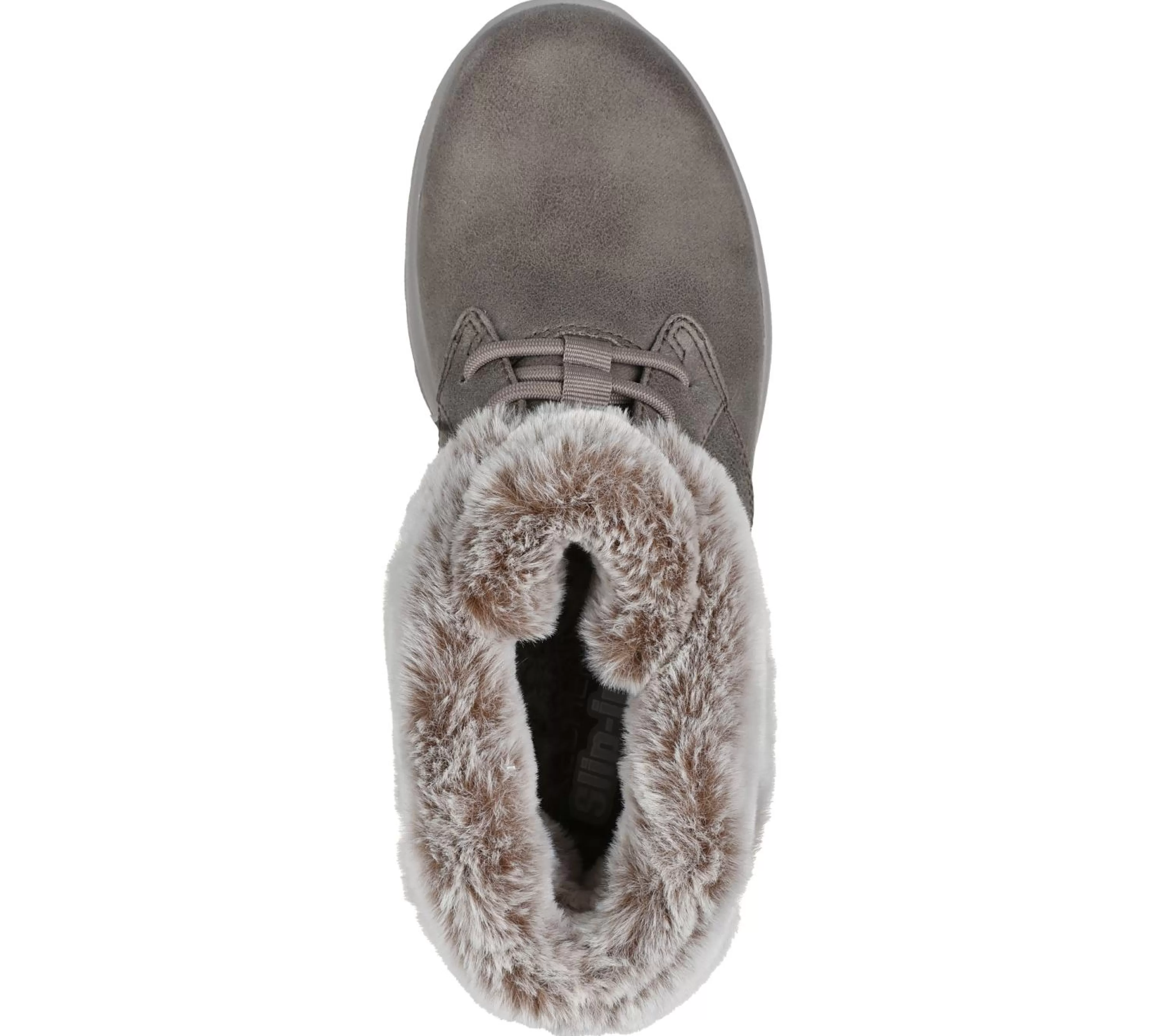 Calçado Sem Atacadores | Botas | SKECHERS Slip-ins: On-the-GO Joy - Cozy Charm TAUPE ESCURO