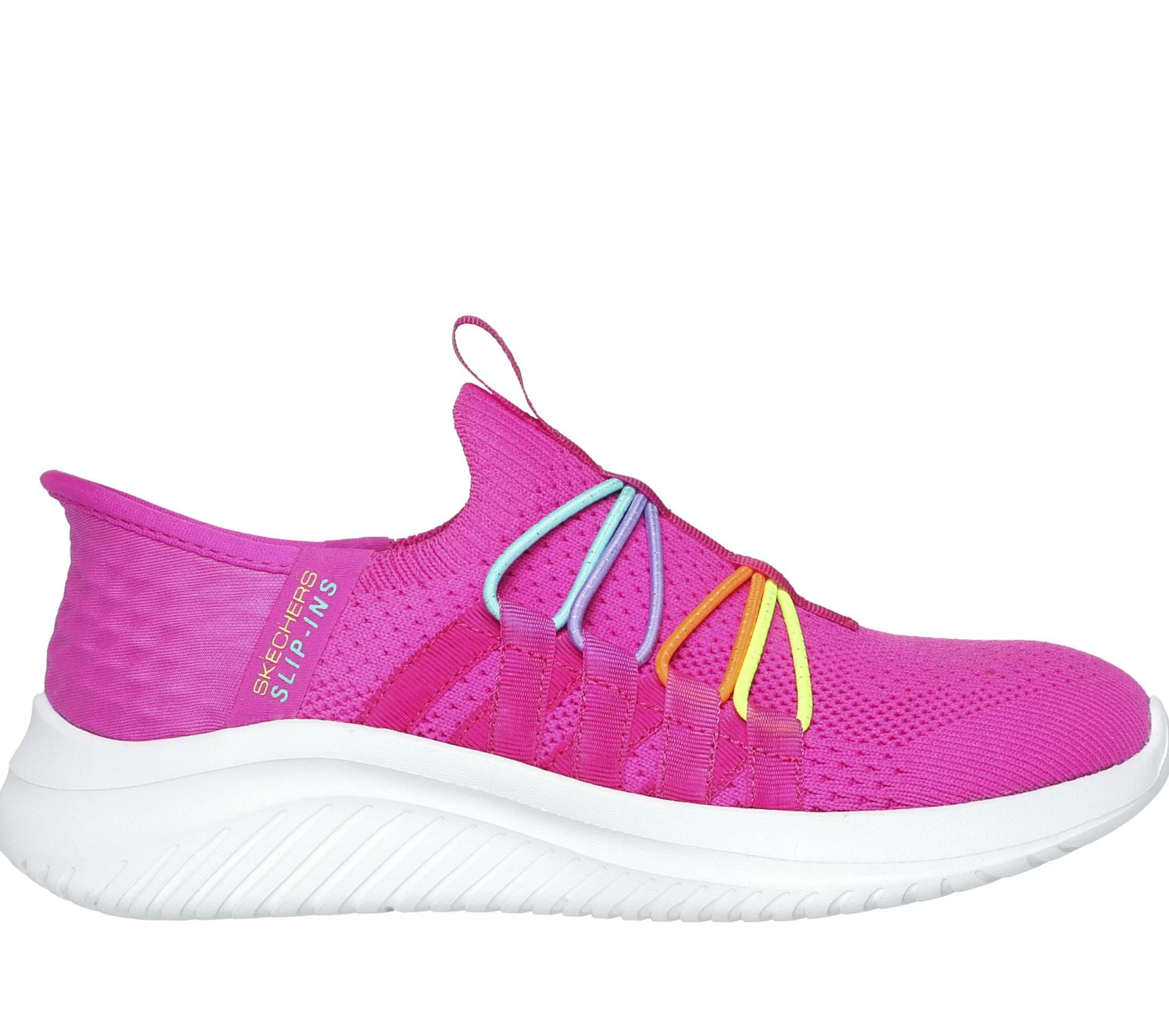 Hands Free Slip-Ins | Sapatilhas | SKECHERS Slip-ins: Ultra Flex 3.0 - Bungee Fun ROSA CHOQUE / MULTICOR