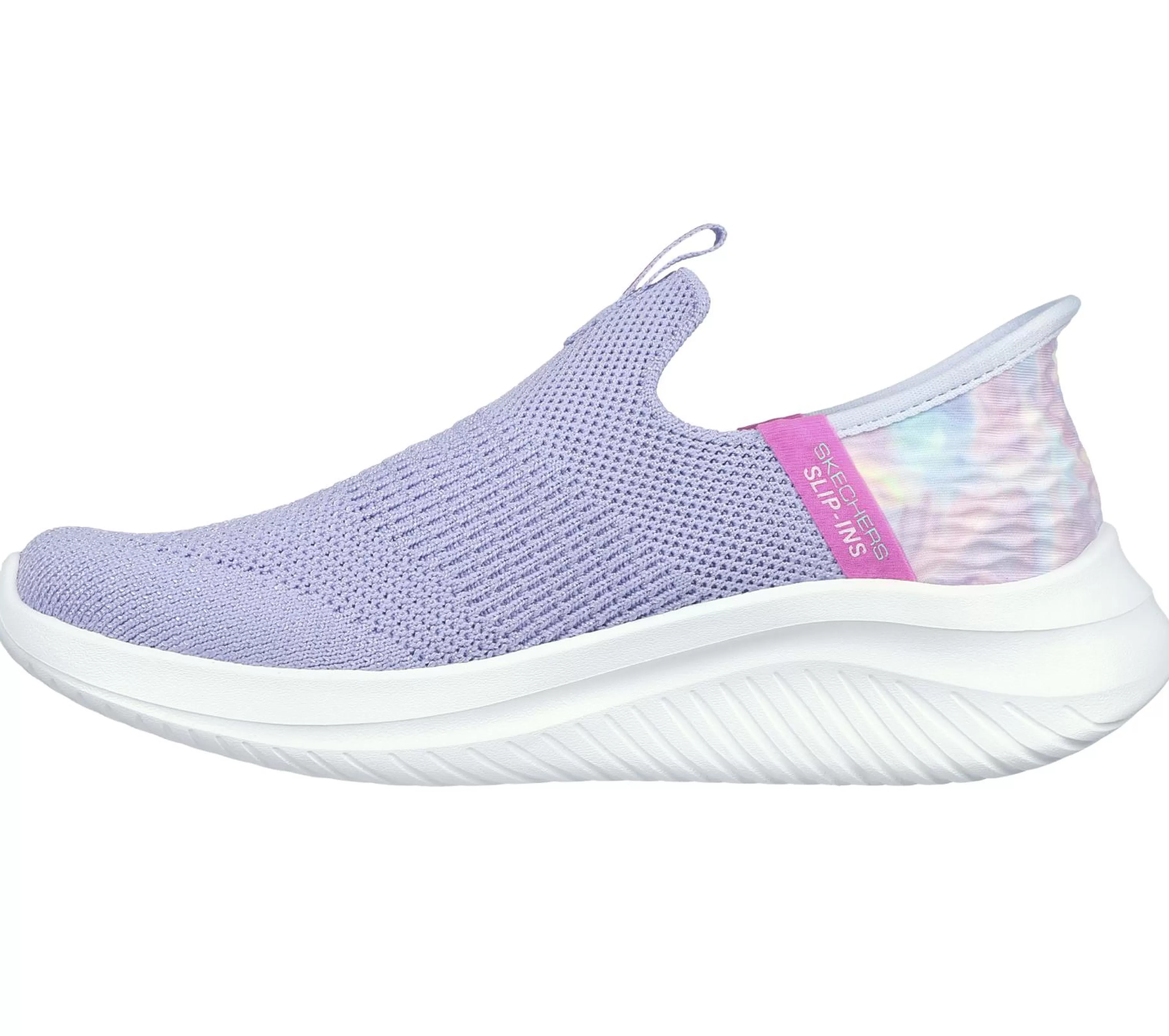 Calçado Sem Atacadores | Sapatilhas | SKECHERS Slip-Ins: Ultra Flex 3.0 - Colory Wild LAVANDA / MULTICOR