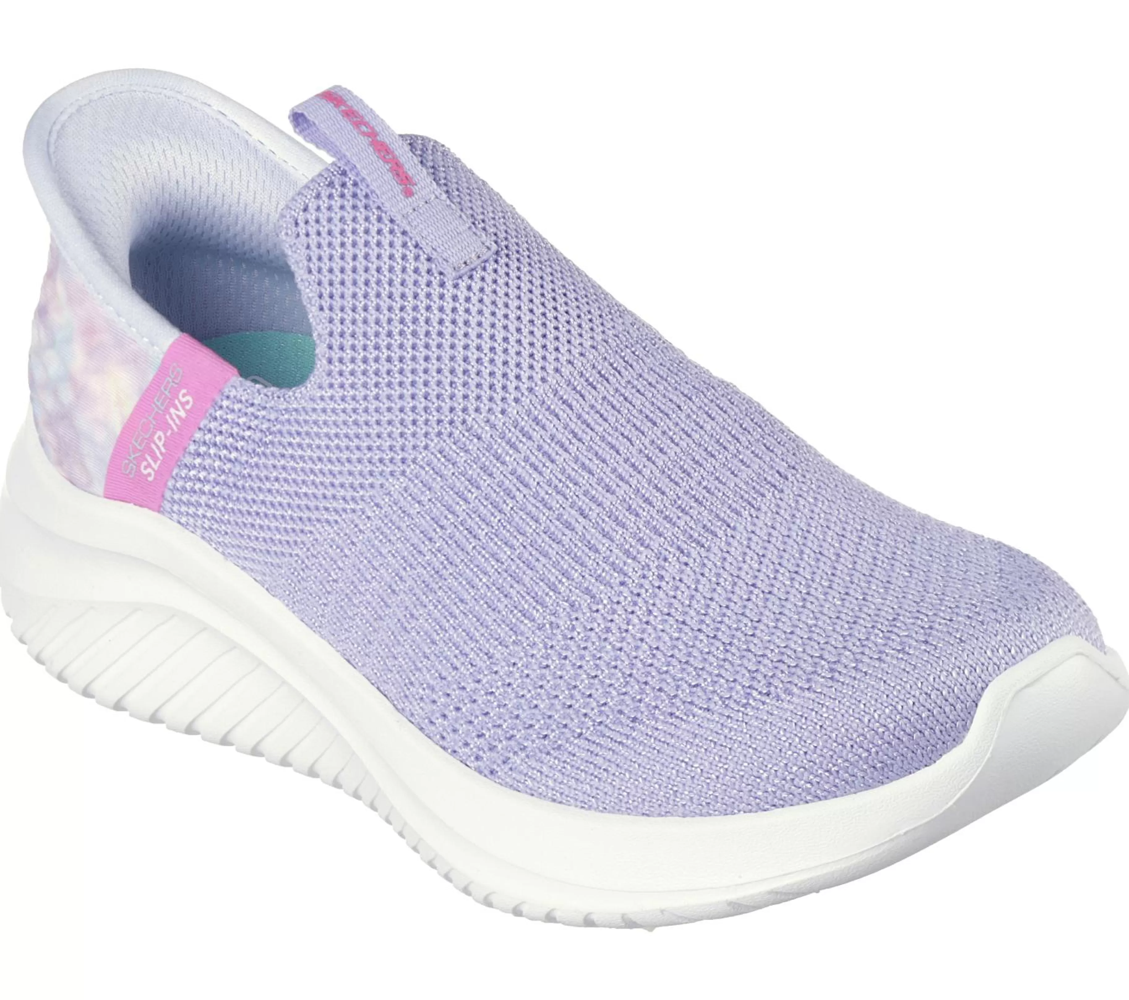 Calçado Sem Atacadores | Sapatilhas | SKECHERS Slip-Ins: Ultra Flex 3.0 - Colory Wild LAVANDA / MULTICOR