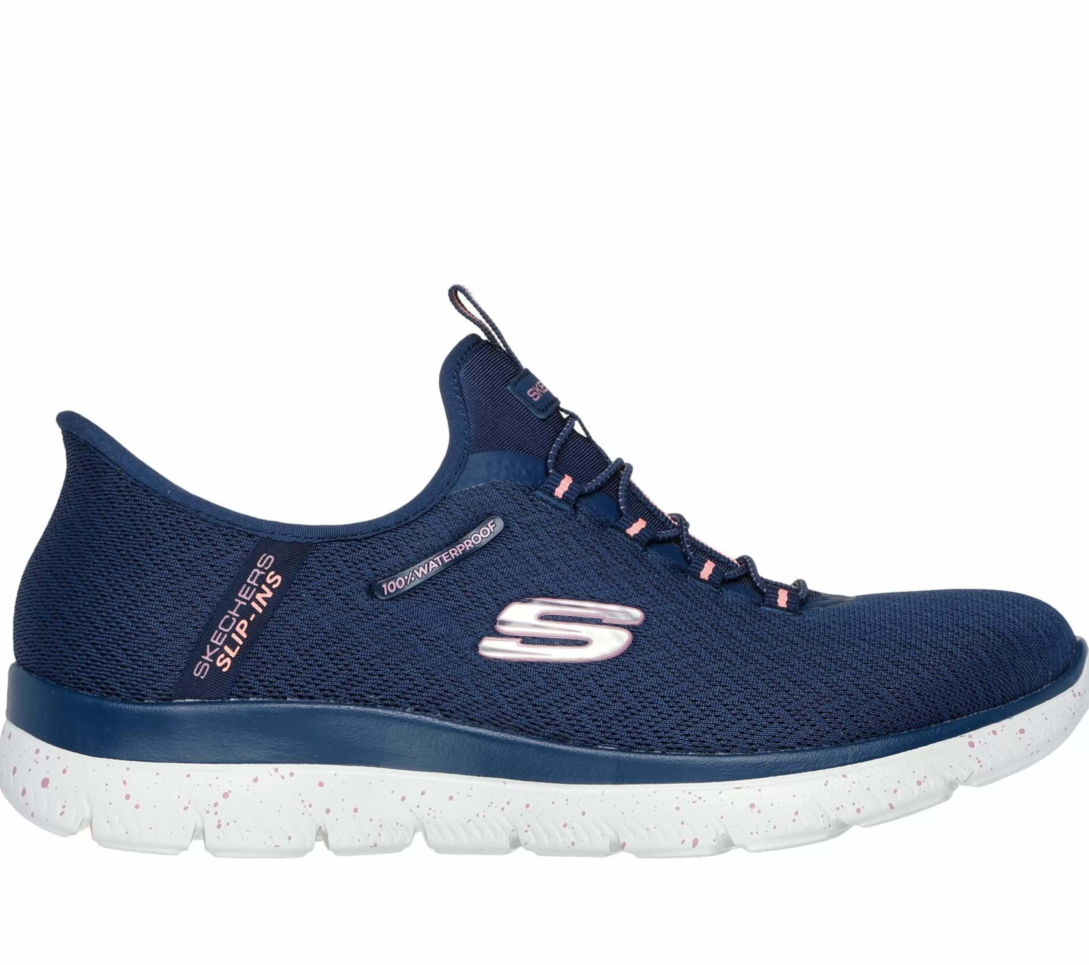 Calçado Sem Atacadores | Hands Free Slip-Ins | SKECHERS Slip-ins Waterproof: Summits - Best Choice NAVY / CORAL