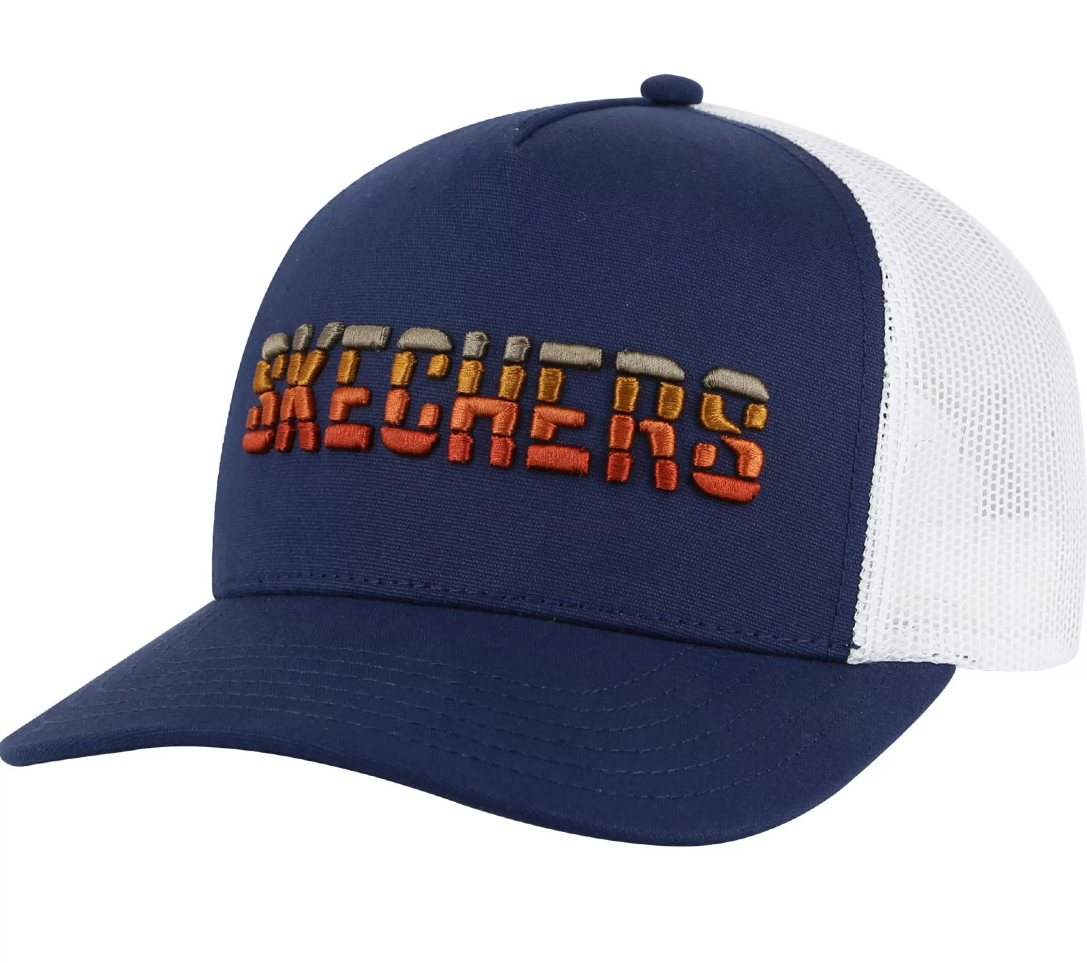 Acessórios | SKECHERS Textured Logo Trucker Hat CARVÃO / NAVY