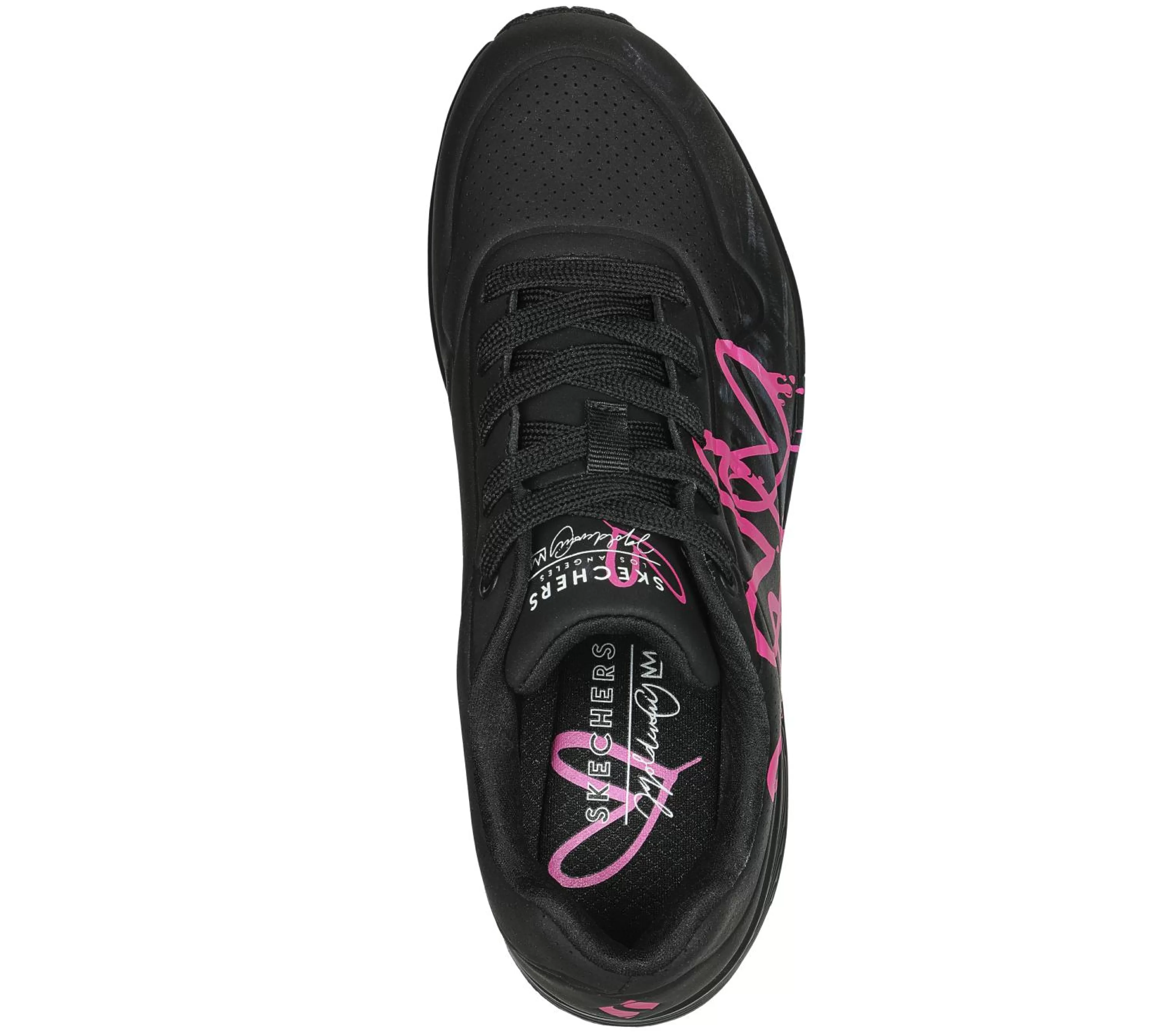 Com Atacadores | Sapatilhas Casuais | SKECHERS X JGoldcrown: Uno - Dripping In Love PRETO / ROSA