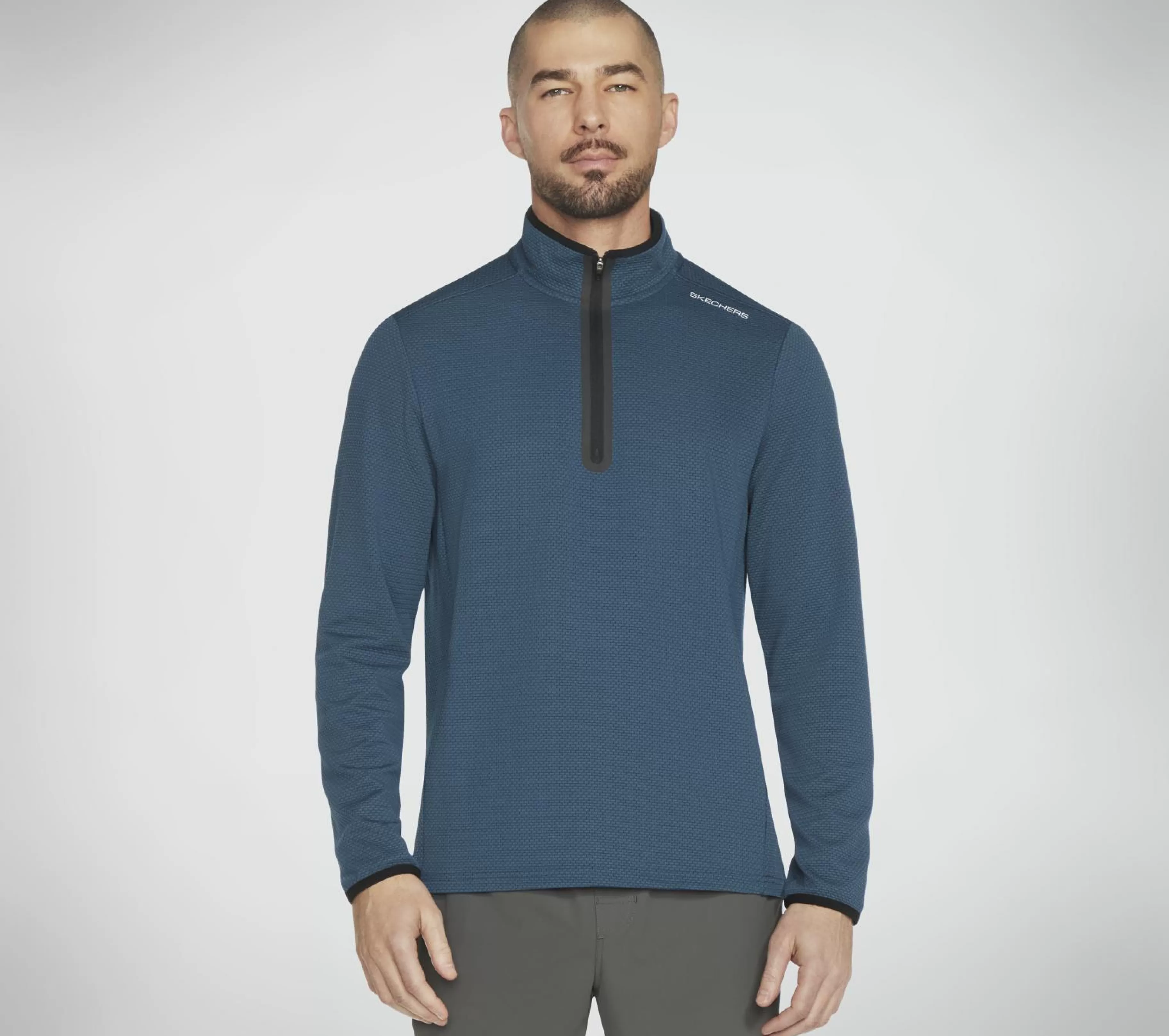 Partes De Cima | Partes De Cima | SKECHERS Skech-Knits Burst 1/4 Zip AZUL CELESTE