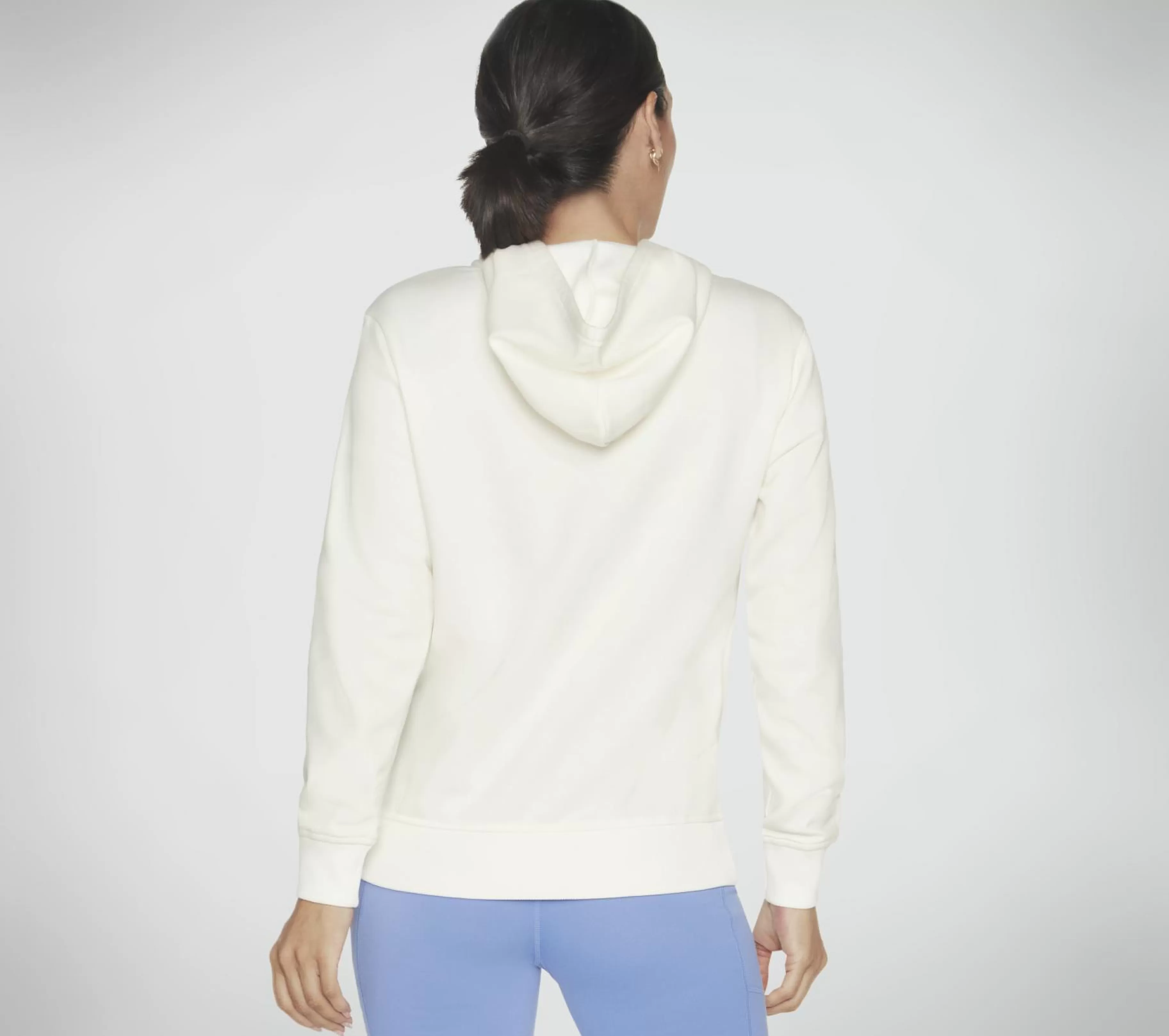 Partes De Cima | Partes De Cima | SKECHERS SKECH-SWEATS Watercolor Diamond Pullover Hoodie BRANCO / PRATEADO