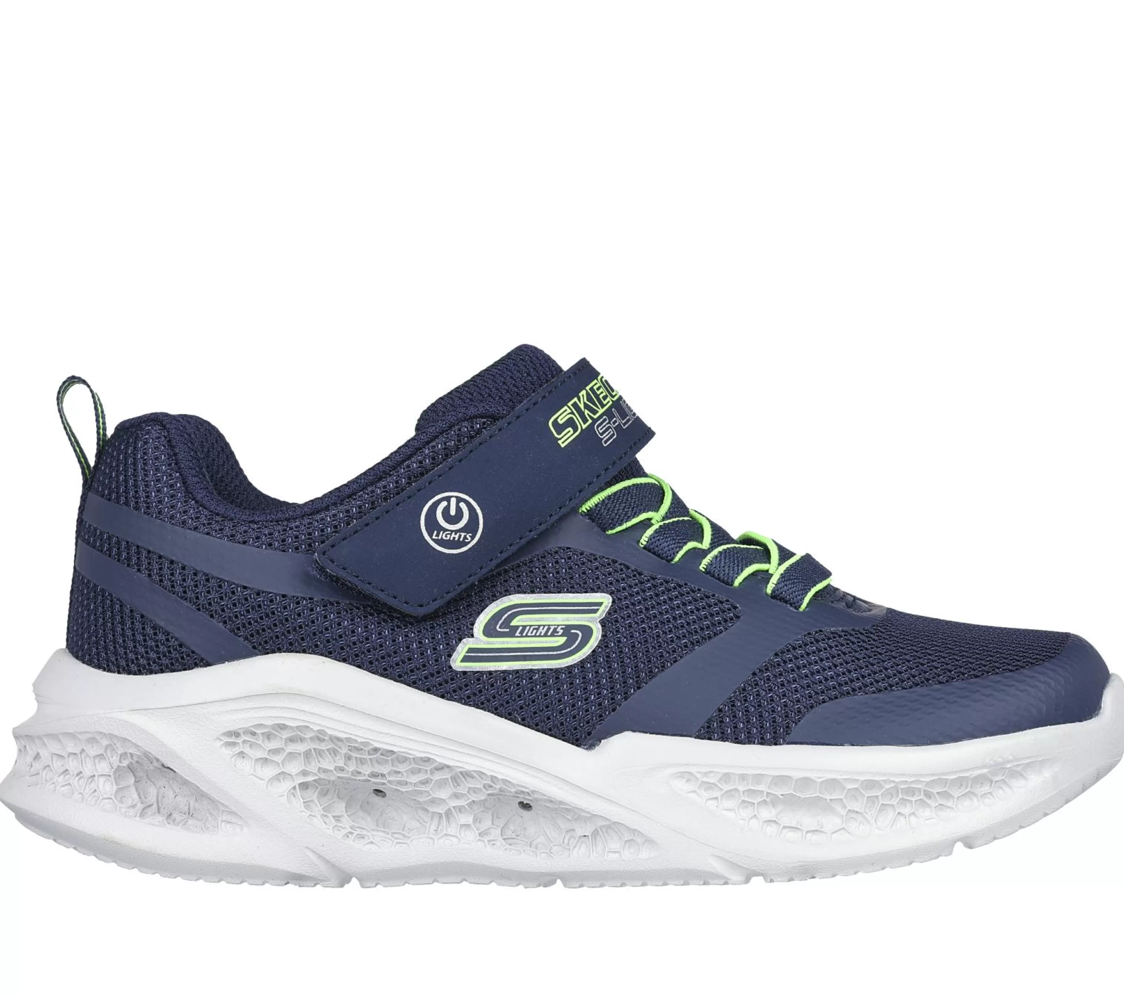 Calçado Sem Atacadores | Luzes | SKECHERS S-Lights: Meteor-Lights NAVY / LIMA