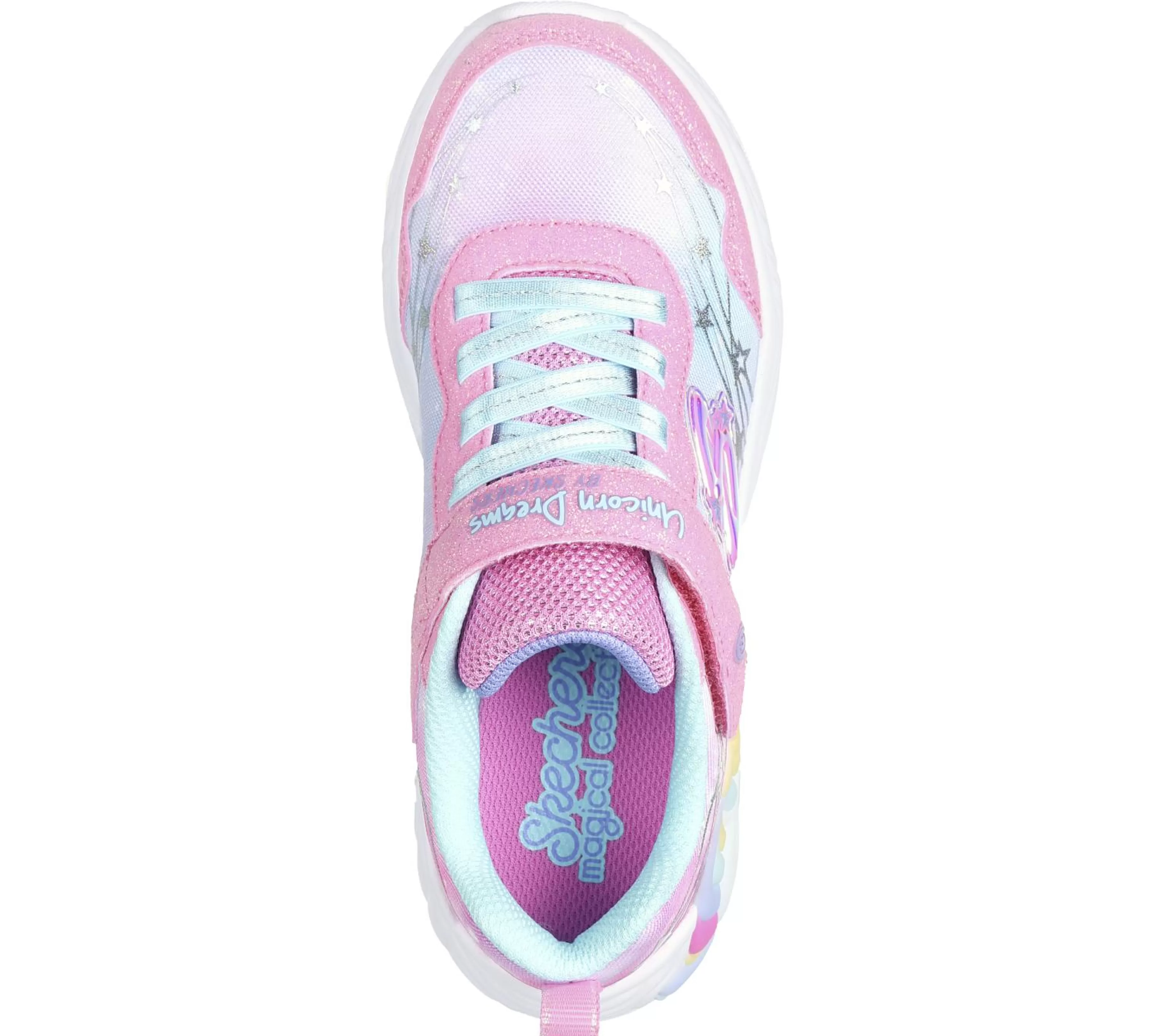 Luzes | Sapatilhas | SKECHERS S-Lights: Unicorn Dreams - Wishful Magic ROSA / TURQUESA