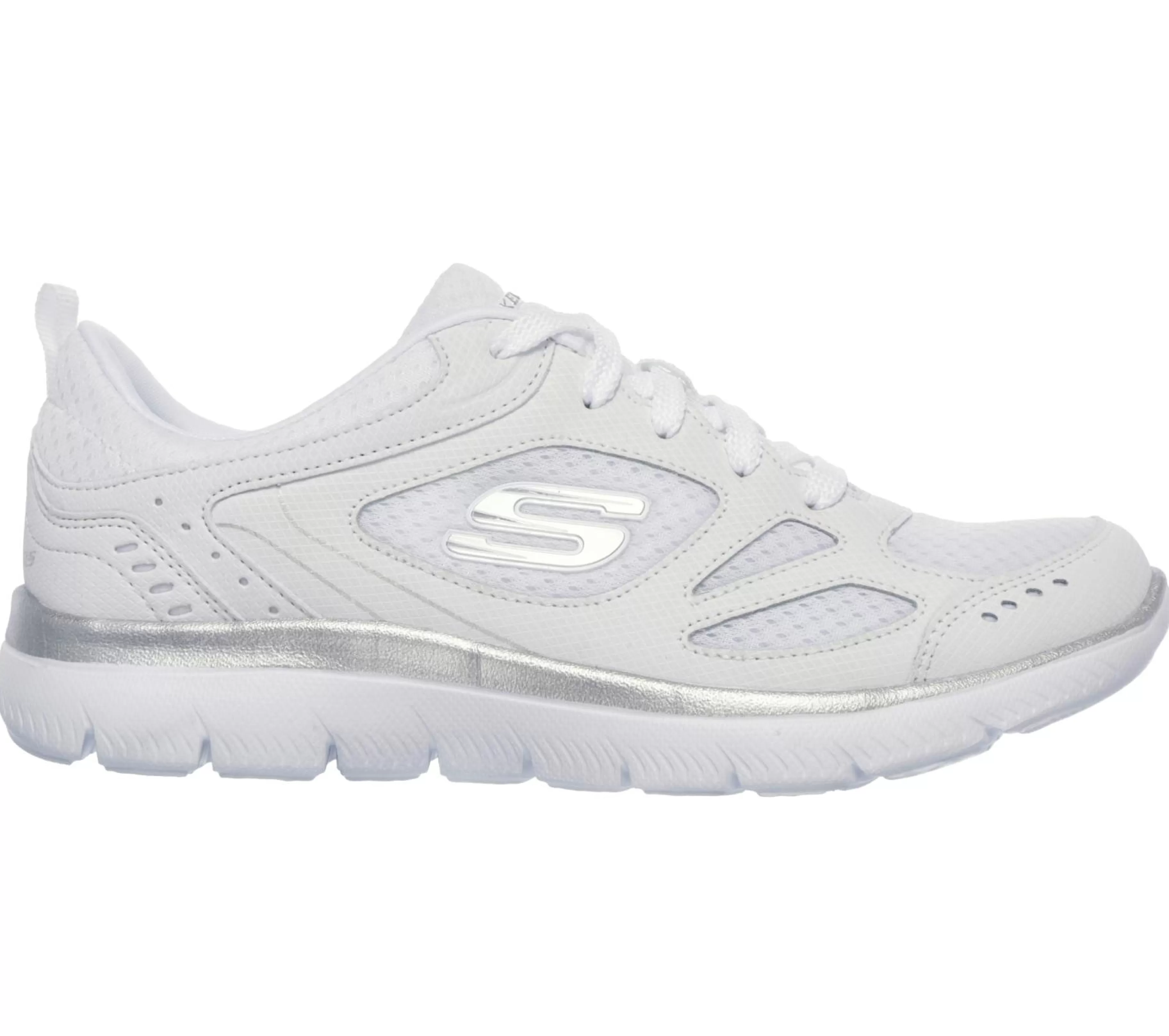 Com Atacadores | Sapatilhas | SKECHERS Summits - Suited BRANCO / PRATEADO