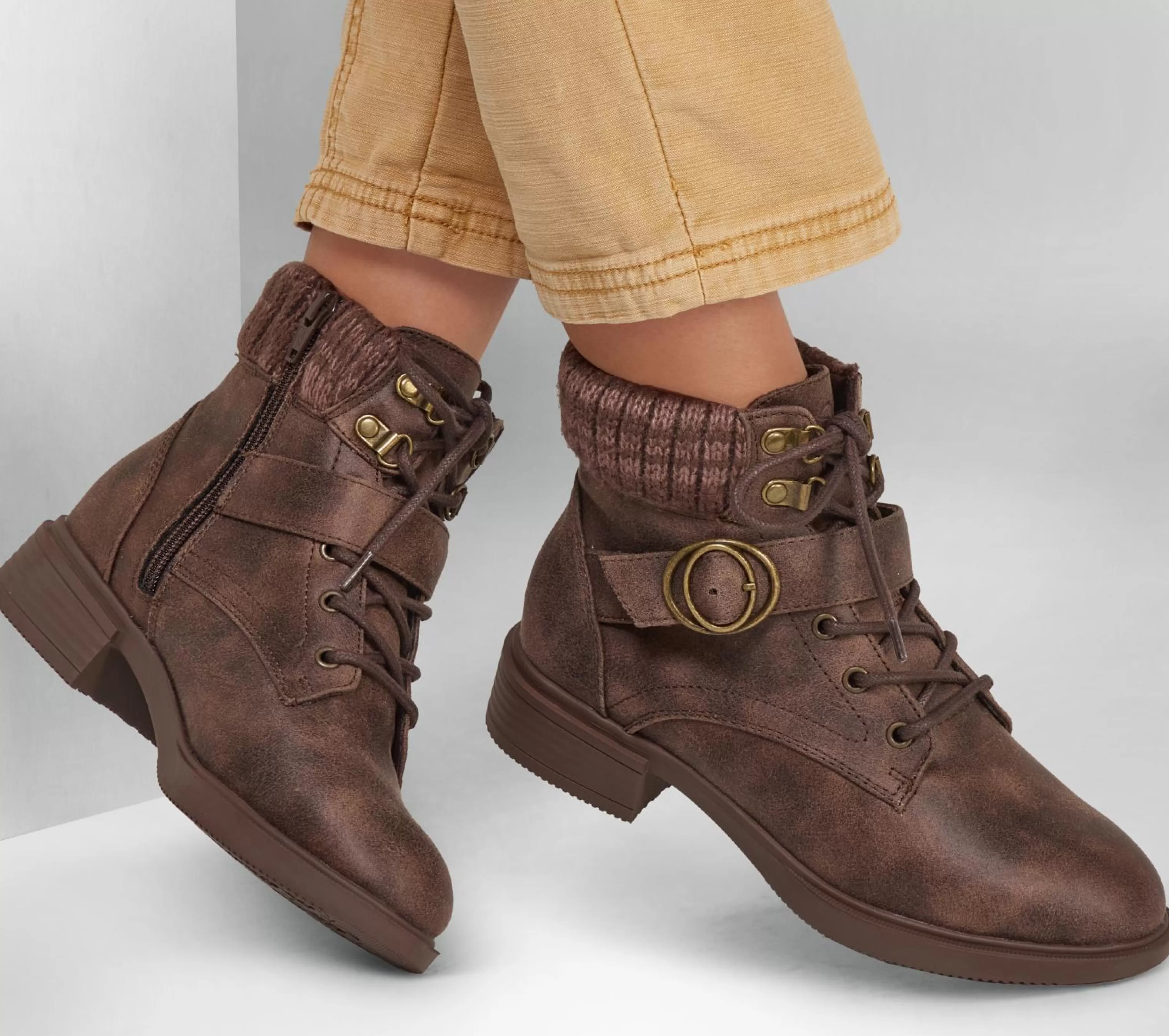 Com Atacadores | Botas | SKECHERS Tenley - Dreaming Of Fall CASTANHO